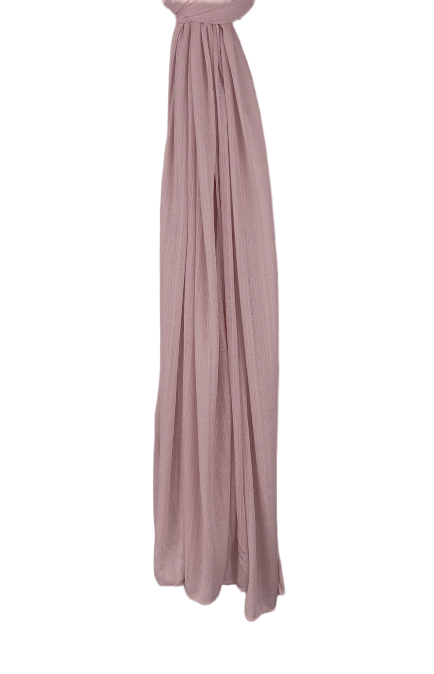 Fine Striped Jersey Hijab - Dusty Pink