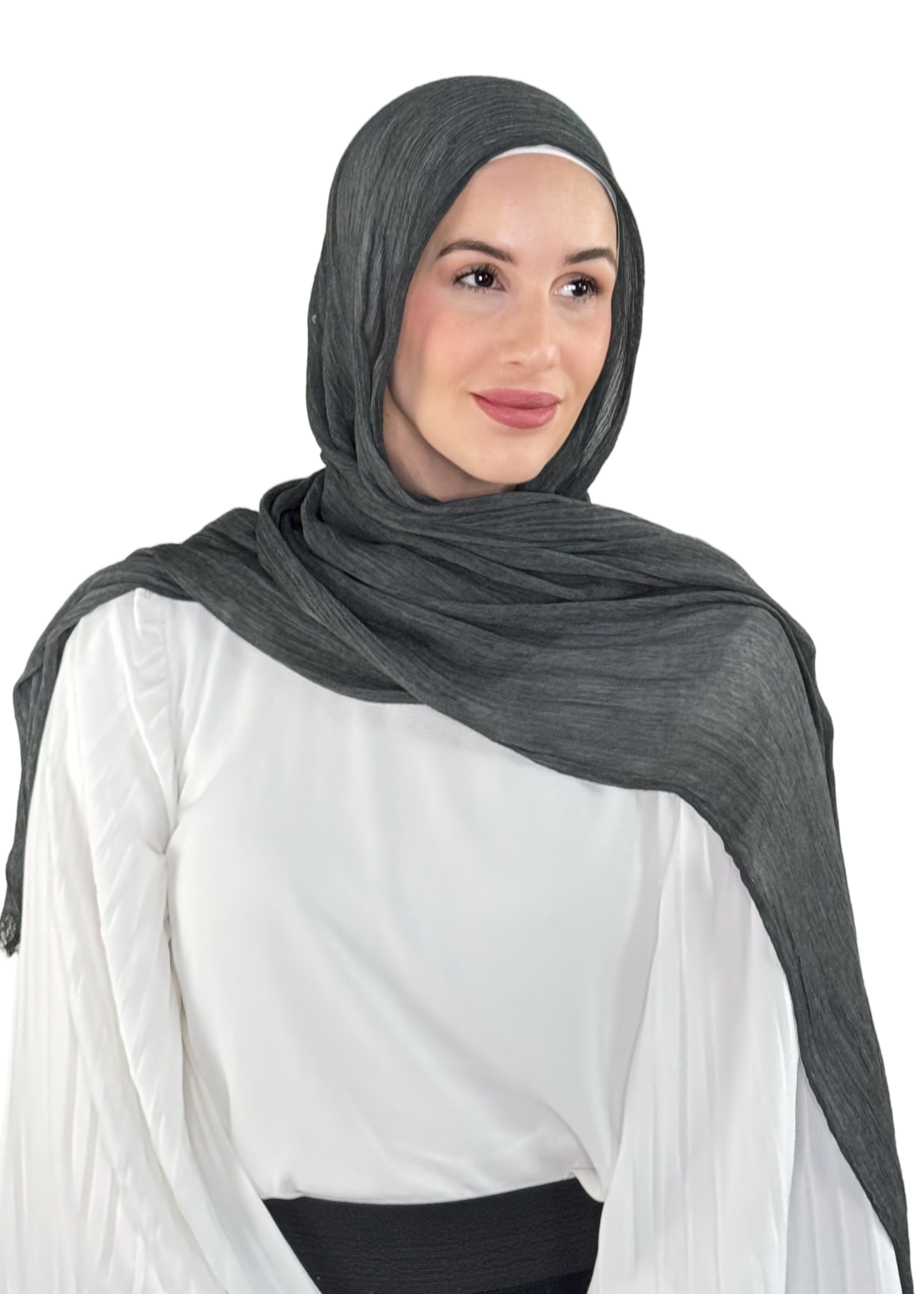Crinkle Modal Hijab - Charcoal
