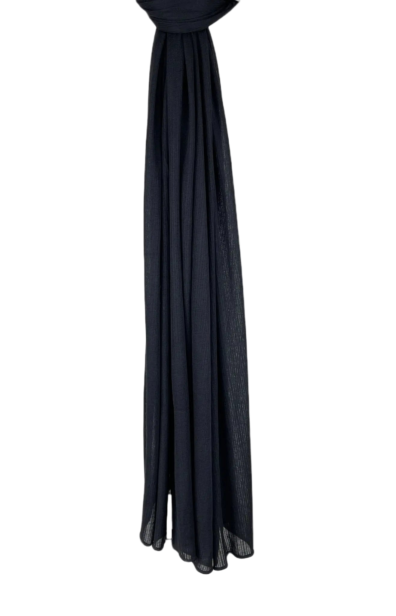 Fine Striped Jersey Hijab - Black