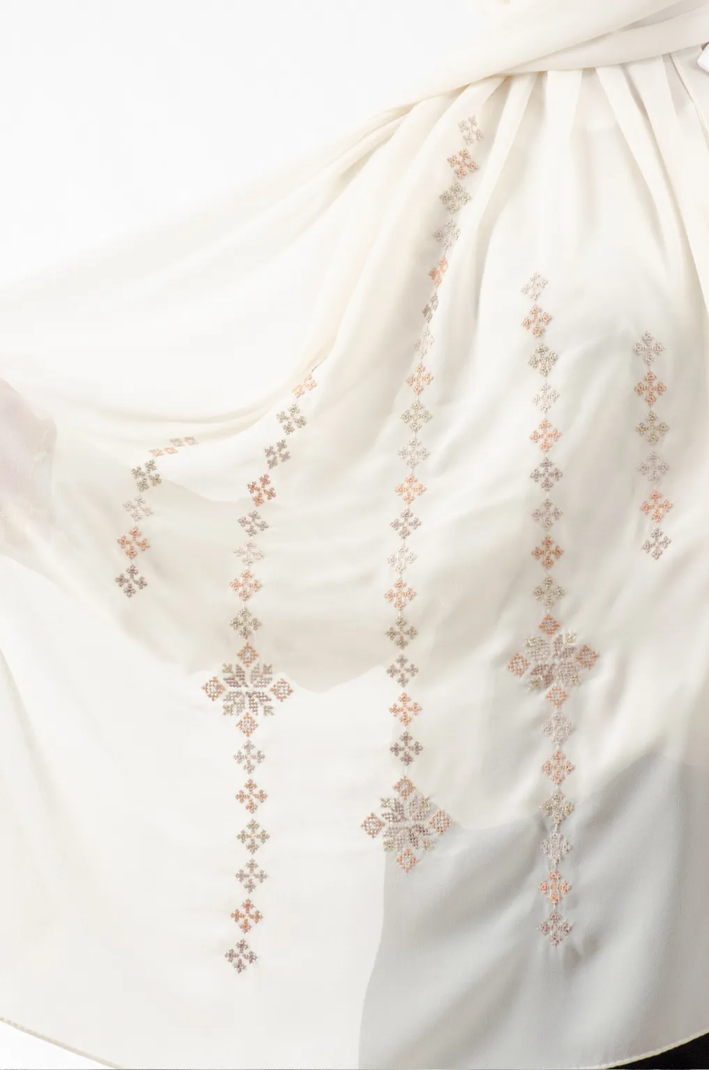 Tatreez Embroidered Hijab | Taif - Beige