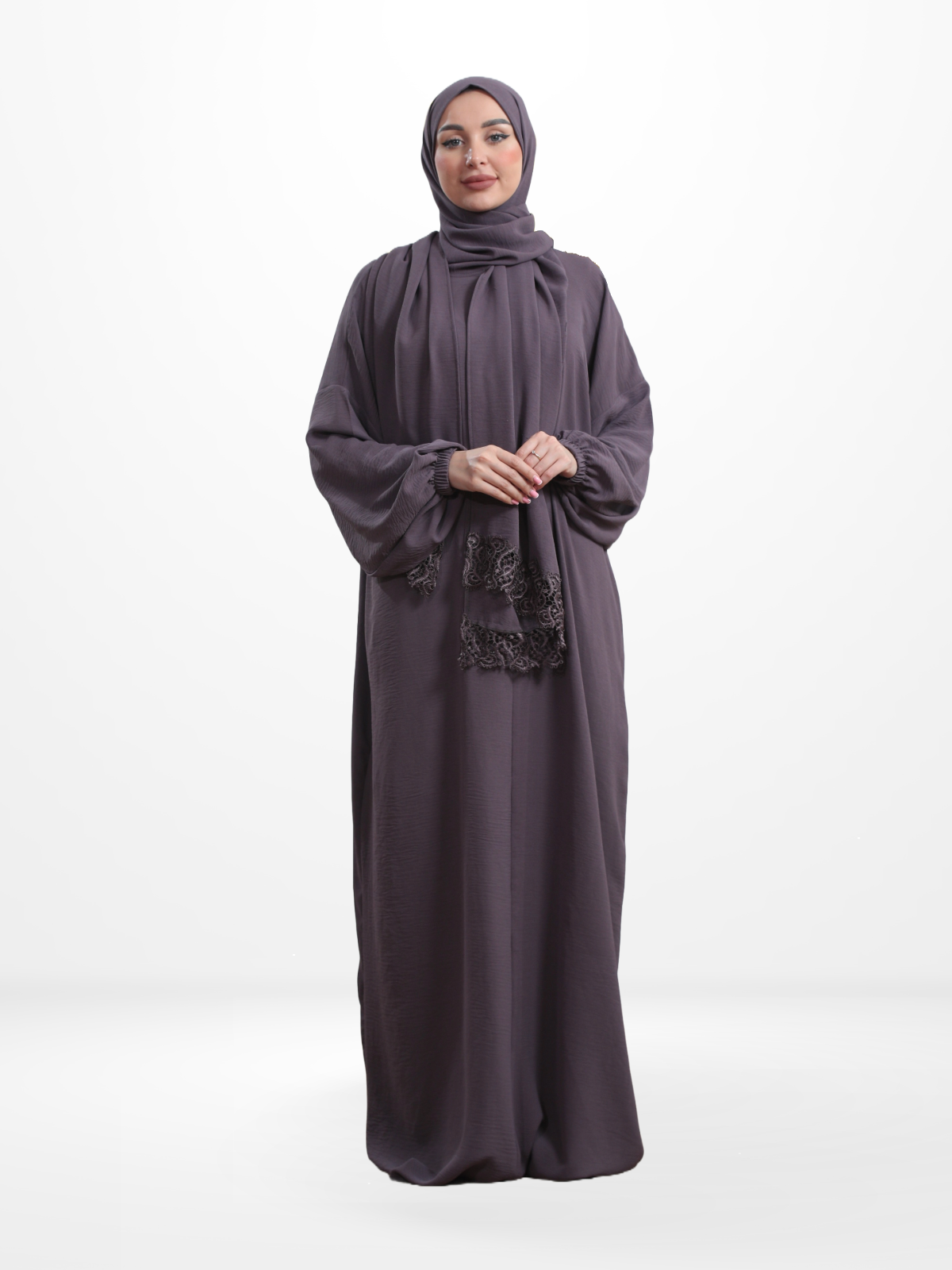 One-Piece Prayer Dress & Abaya with attached Hijab - Plain