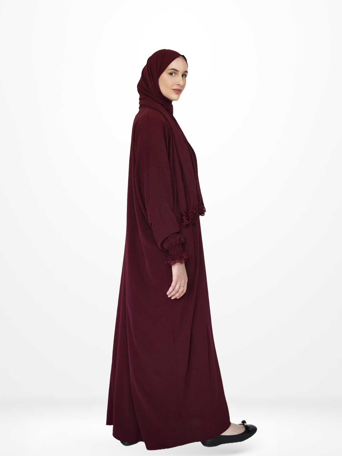 One-Piece Prayer Dress & Abaya with attached Hijab - Plain