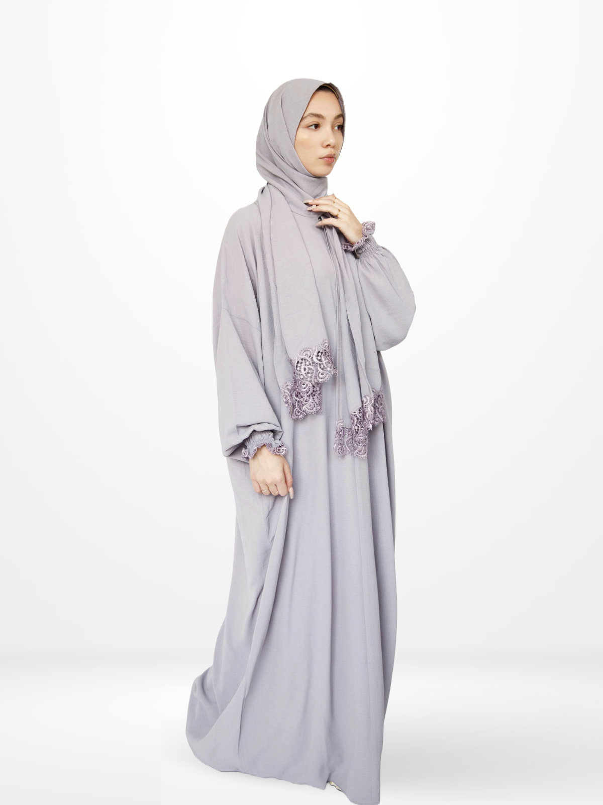 One-Piece Prayer Dress & Abaya with attached Hijab - Plain