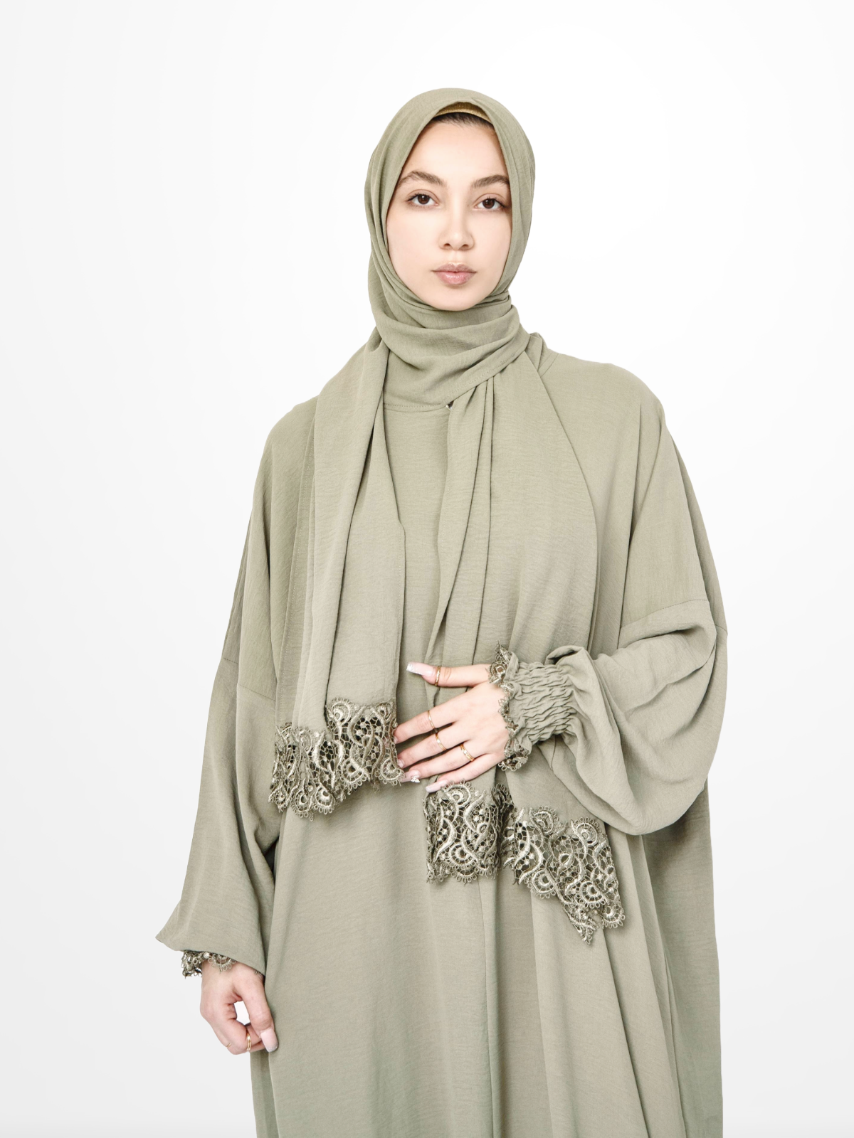 One-Piece Prayer Dress & Abaya with attached Hijab - Plain