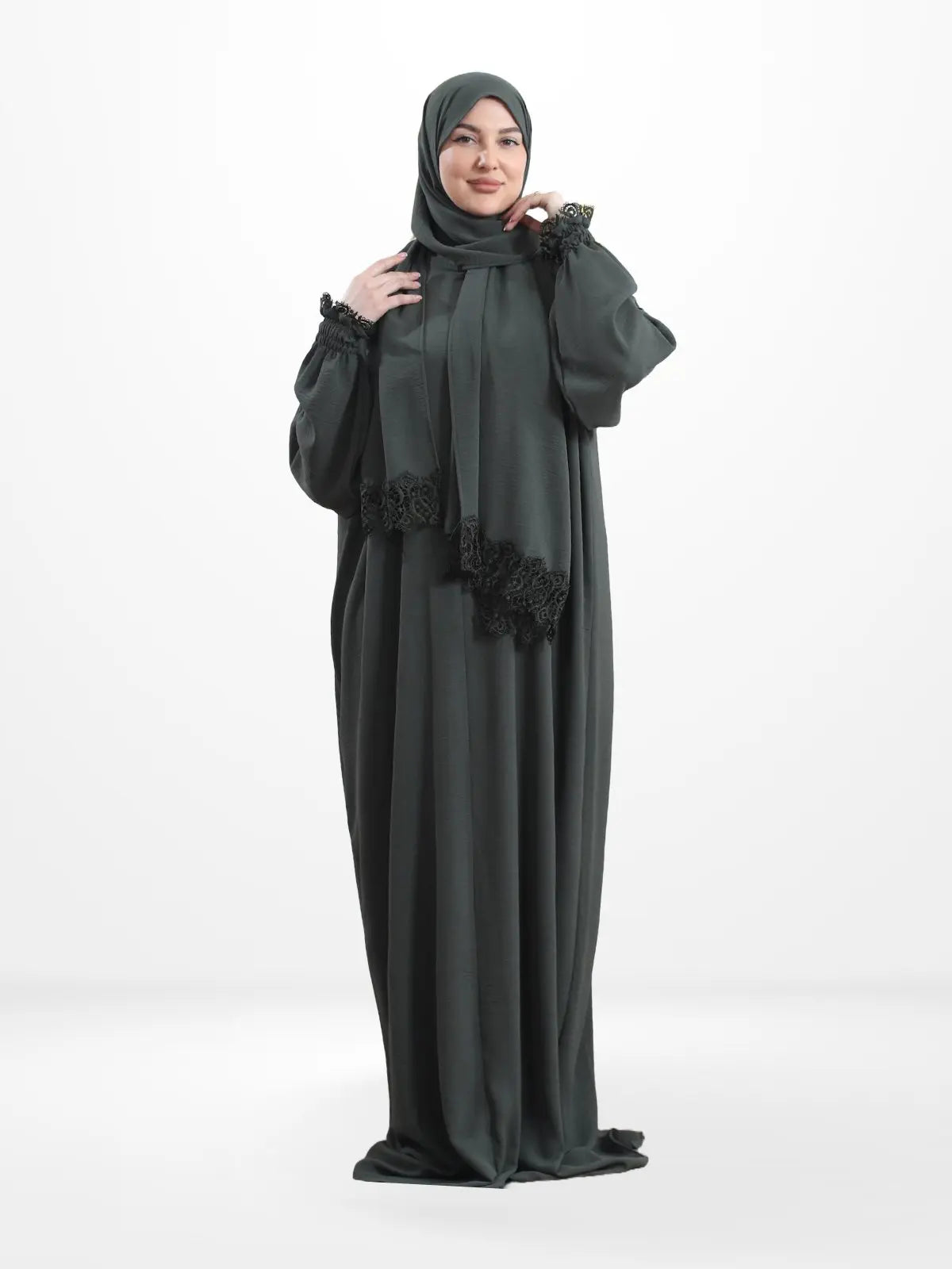 One-Piece Prayer Dress & Abaya with attached Hijab - Plain - Modest Essence