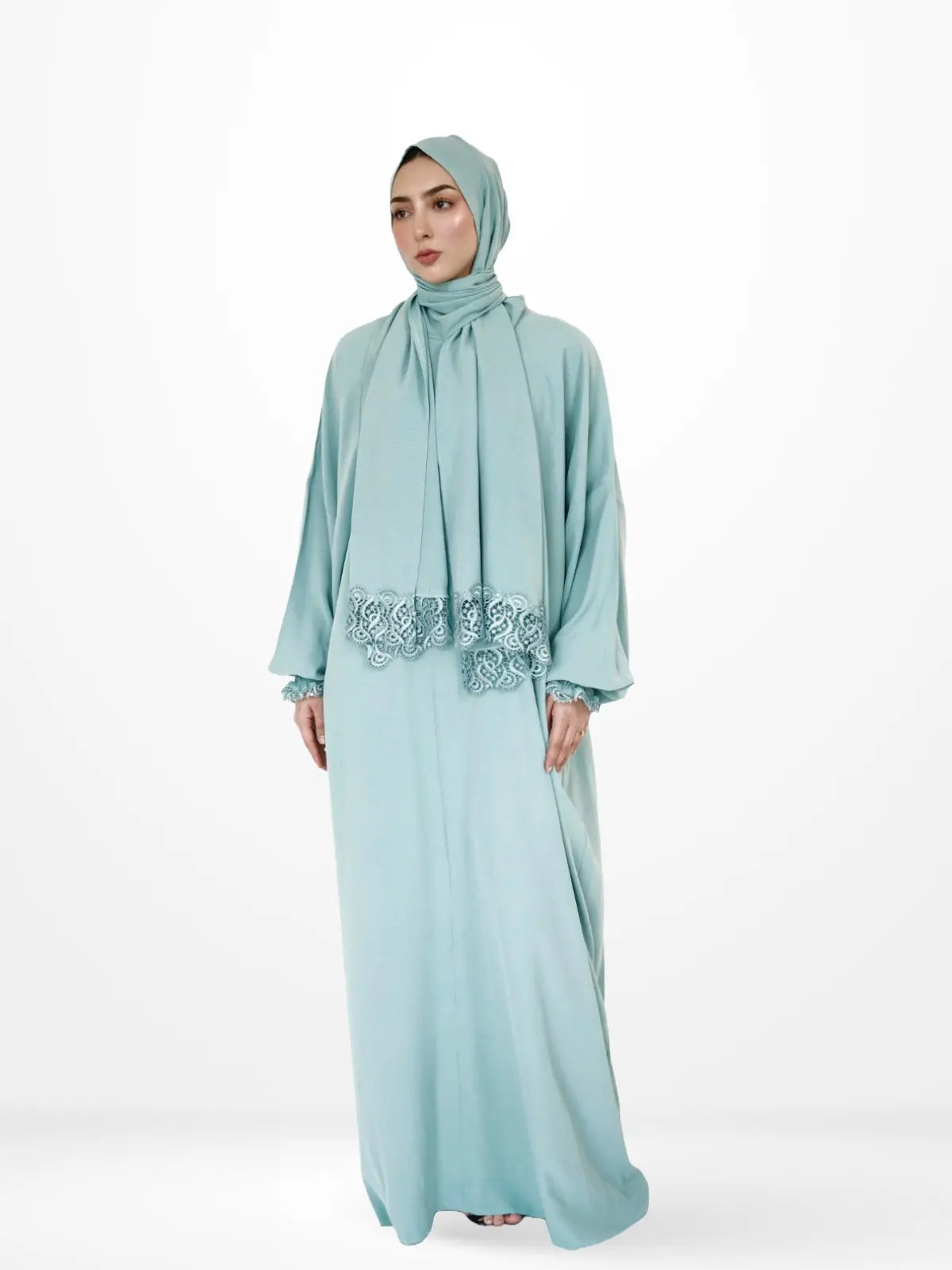One-Piece Prayer Dress & Abaya with attached Hijab - Plain - Modest Essence
