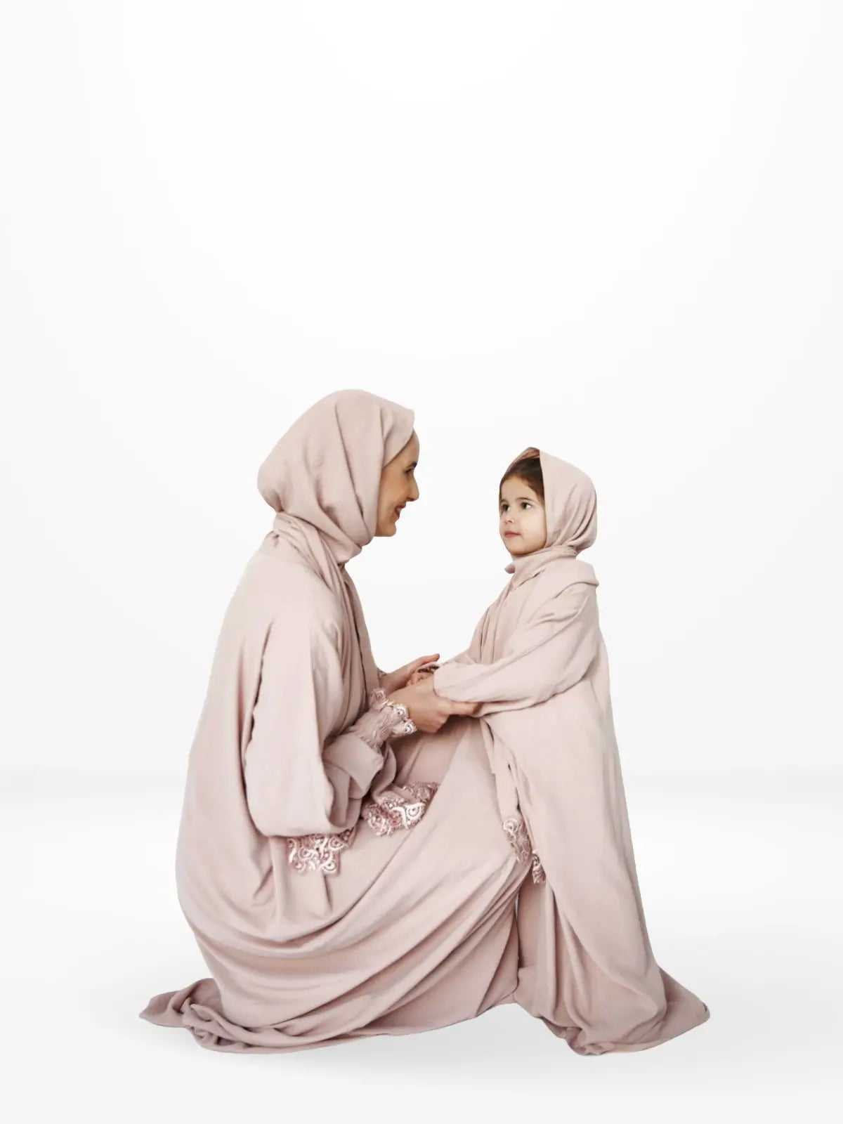 One-Piece Prayer Dress & Abaya with attached Hijab - Plain Girls Size - Modest Essence