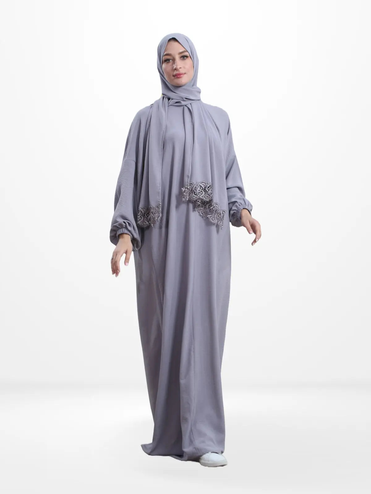 One - Piece Prayer Dress & Abaya with attached Hijab - Plain (Standard Size - Slim Fit) - Modest Essence