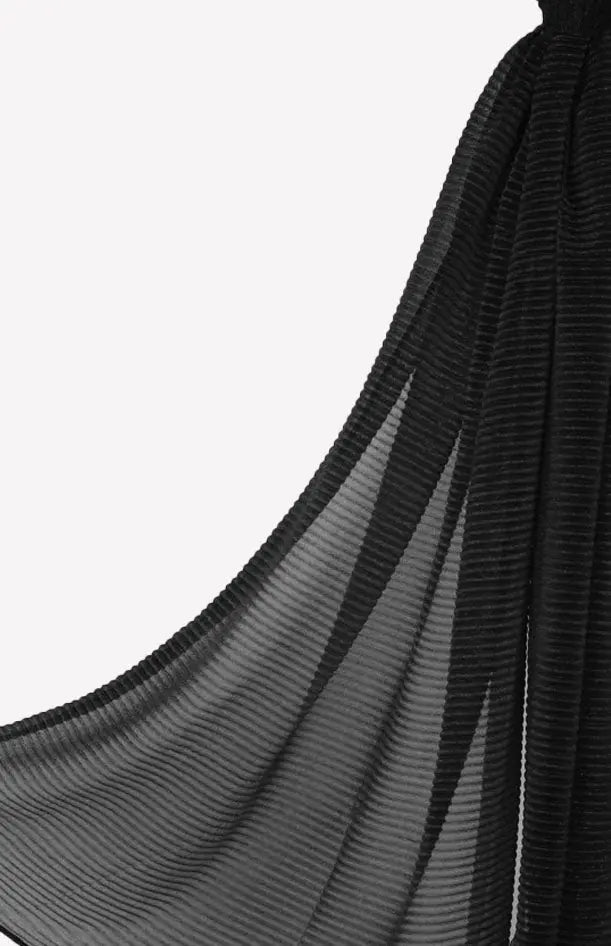 Black Crinkle Cashmere Hijab - Modest Essence