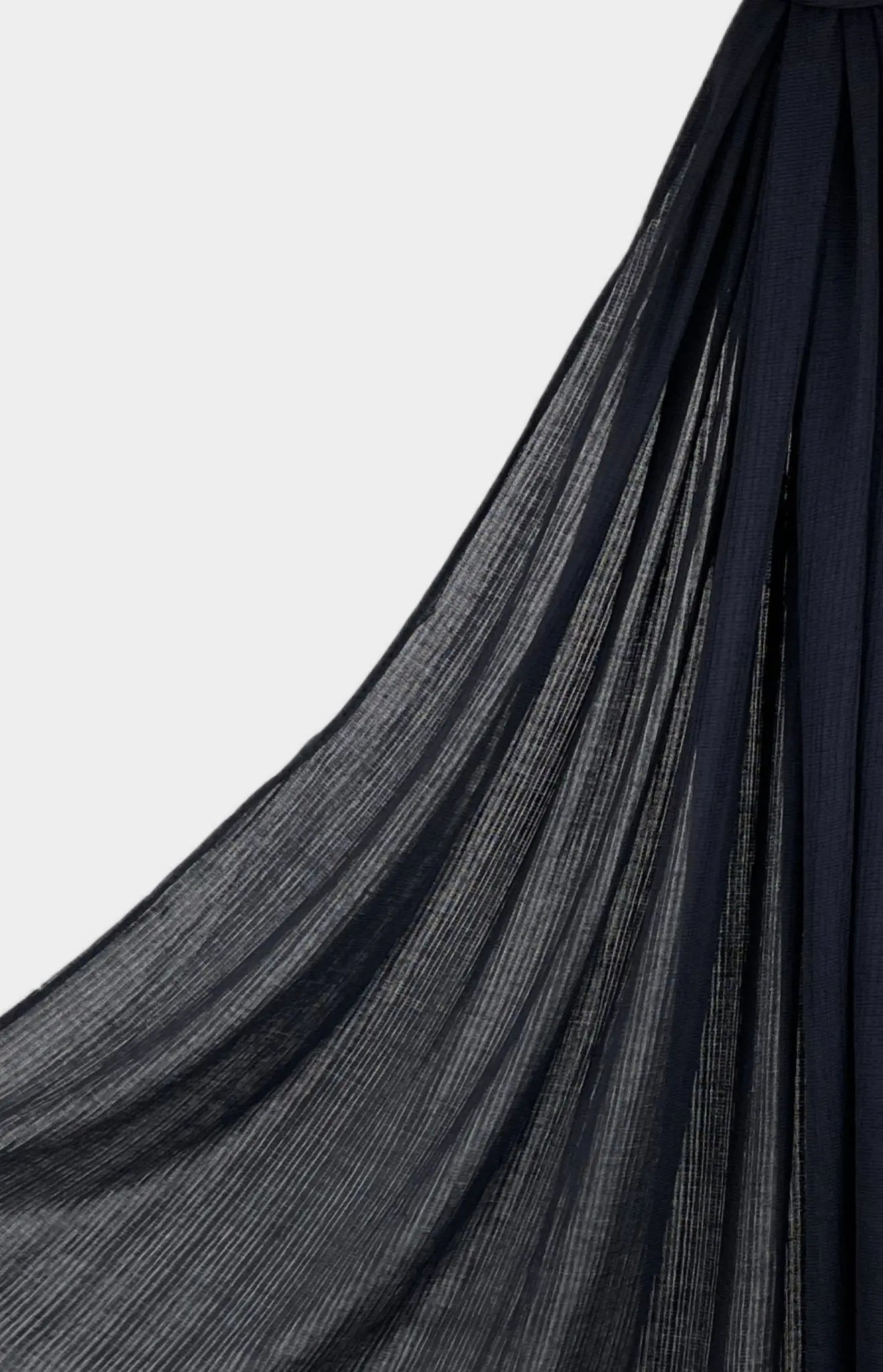 Black Fine Striped Jersey Hijab - Modest Essence