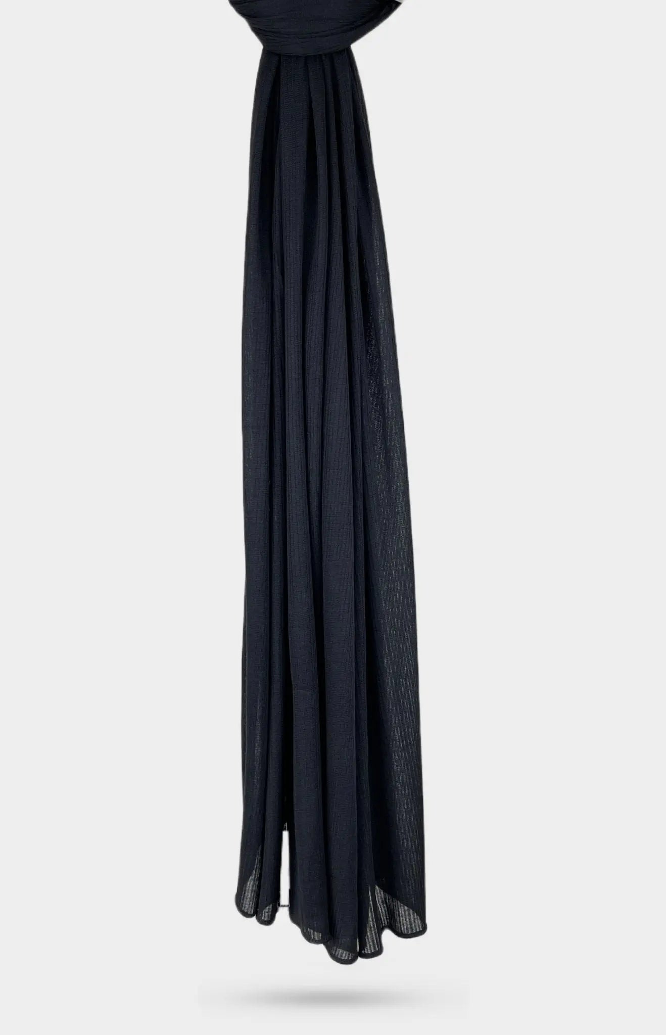 Black Fine Striped Jersey Hijab - Modest Essence