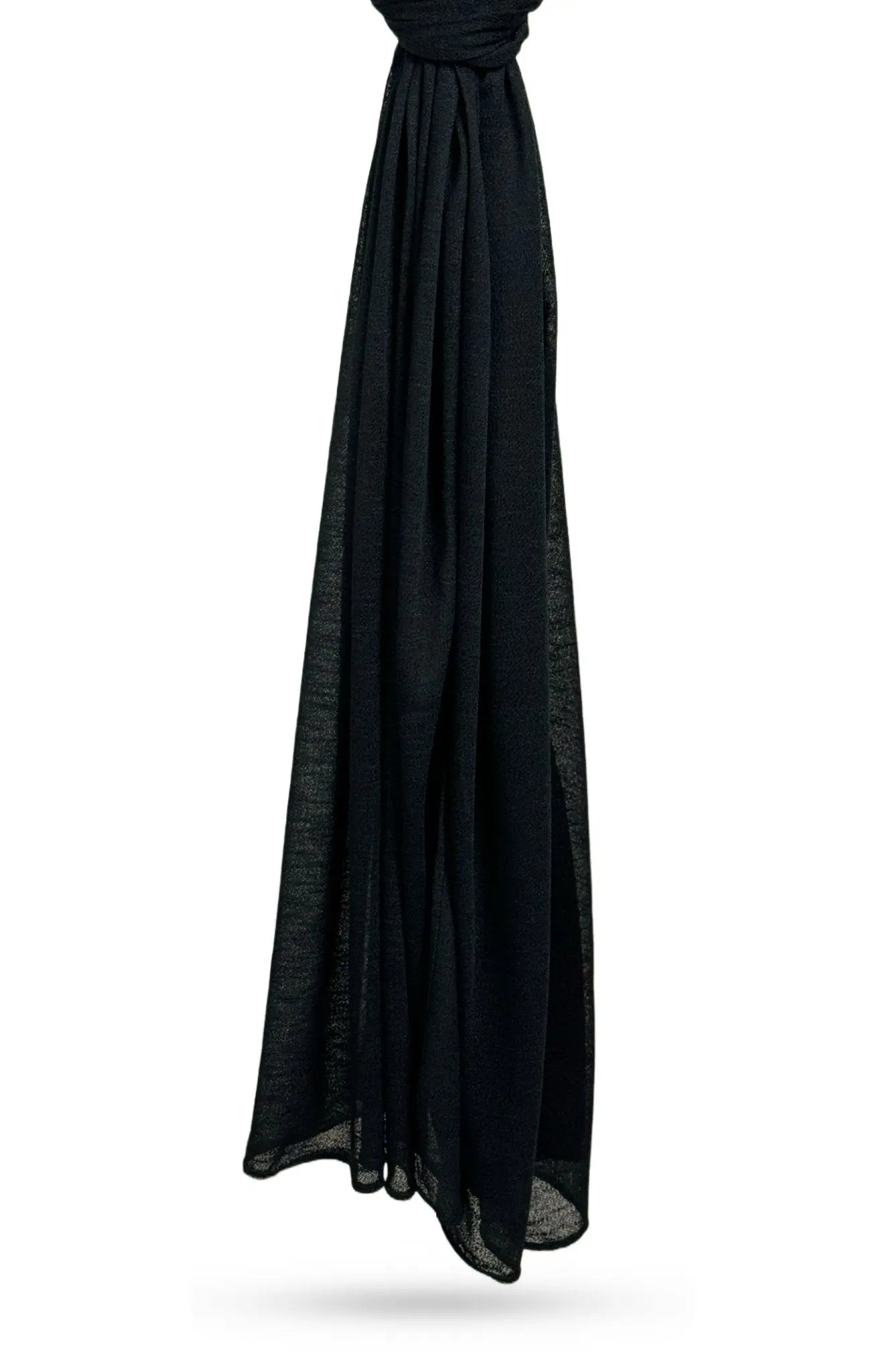 Black Textured Cotton Hijab - Modest Essence