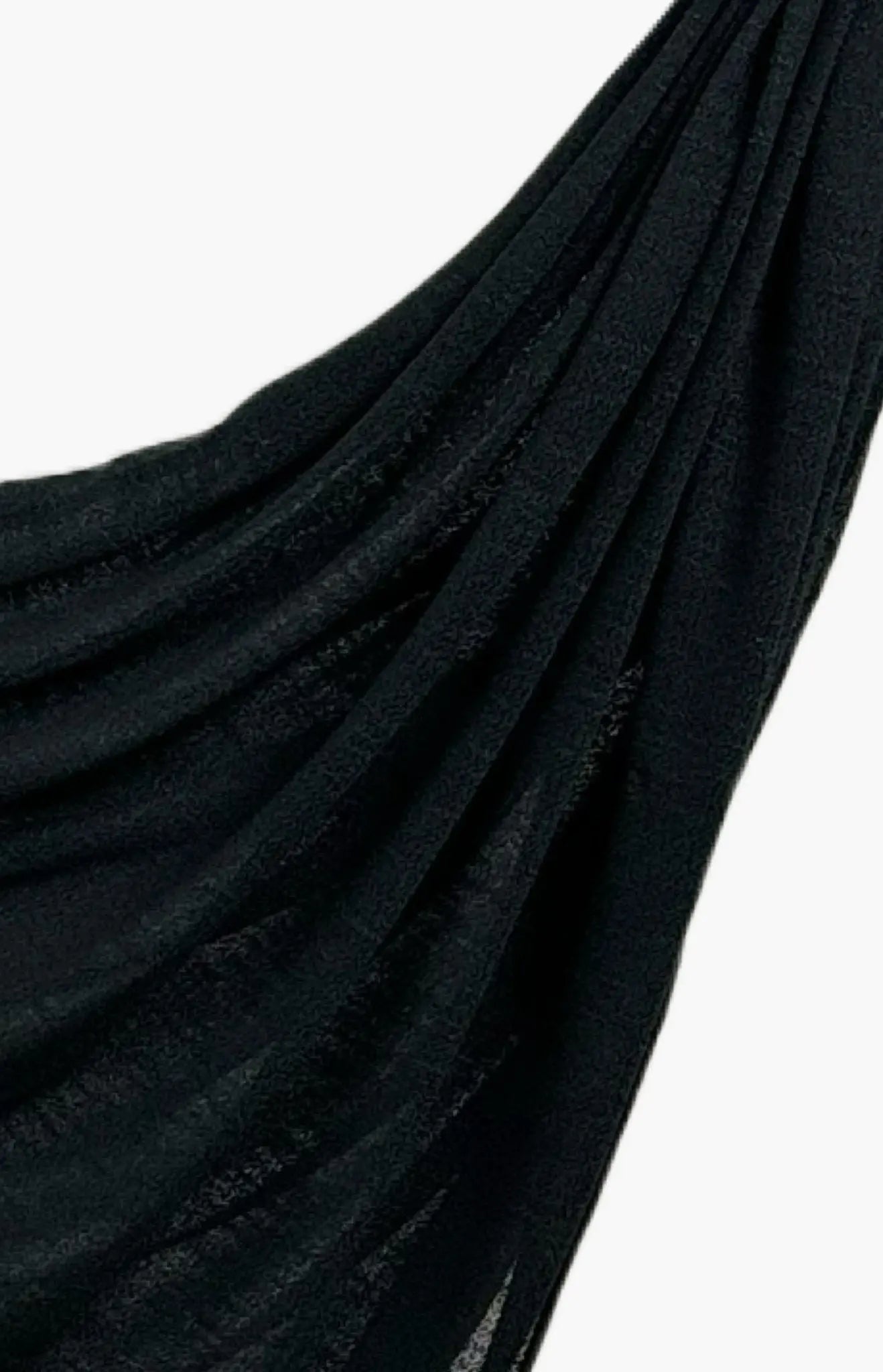 Black Textured Cotton Hijab - Modest Essence