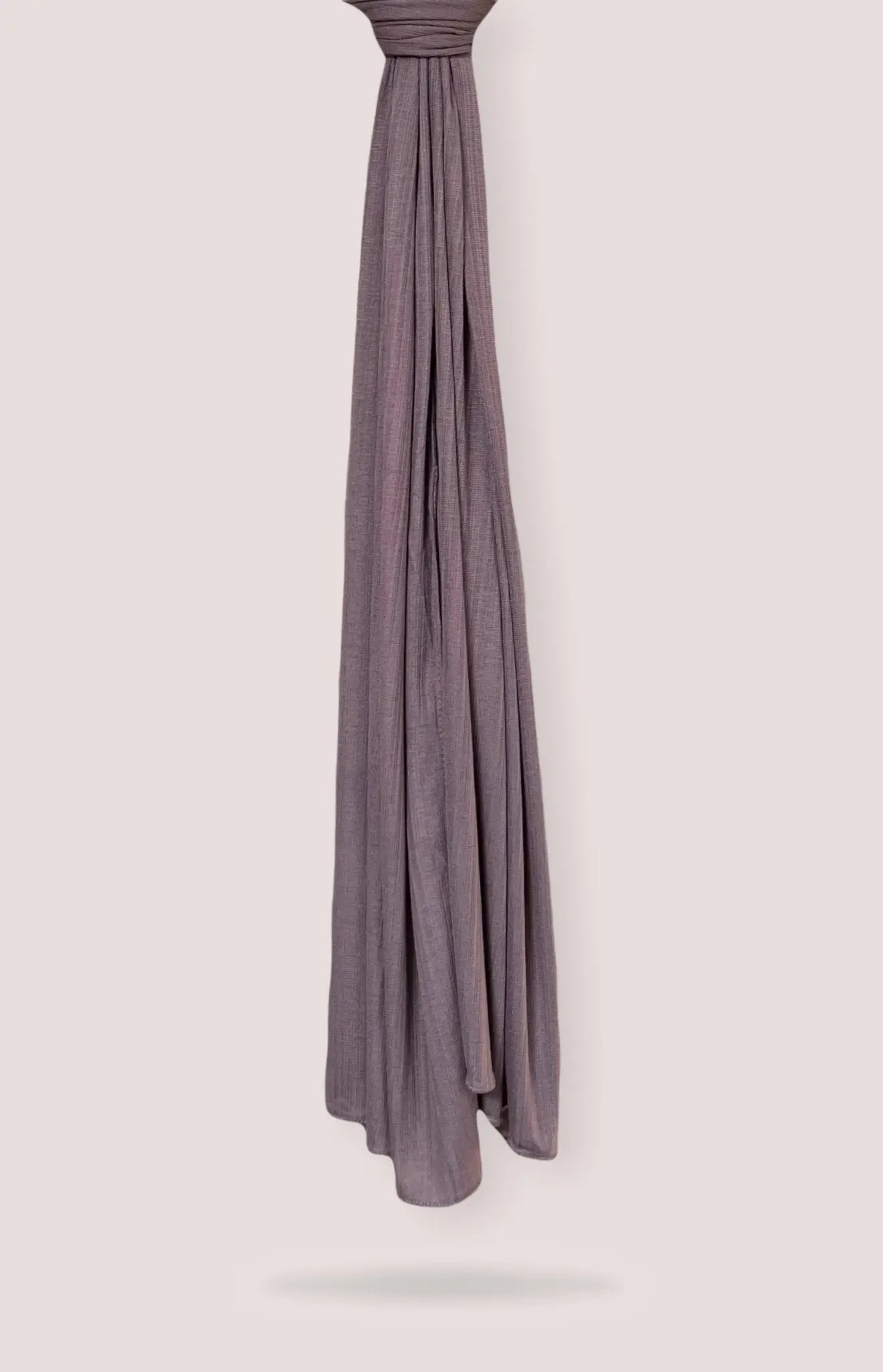 Dark Brown Fine Striped Jersey Hijab - Modest Essence