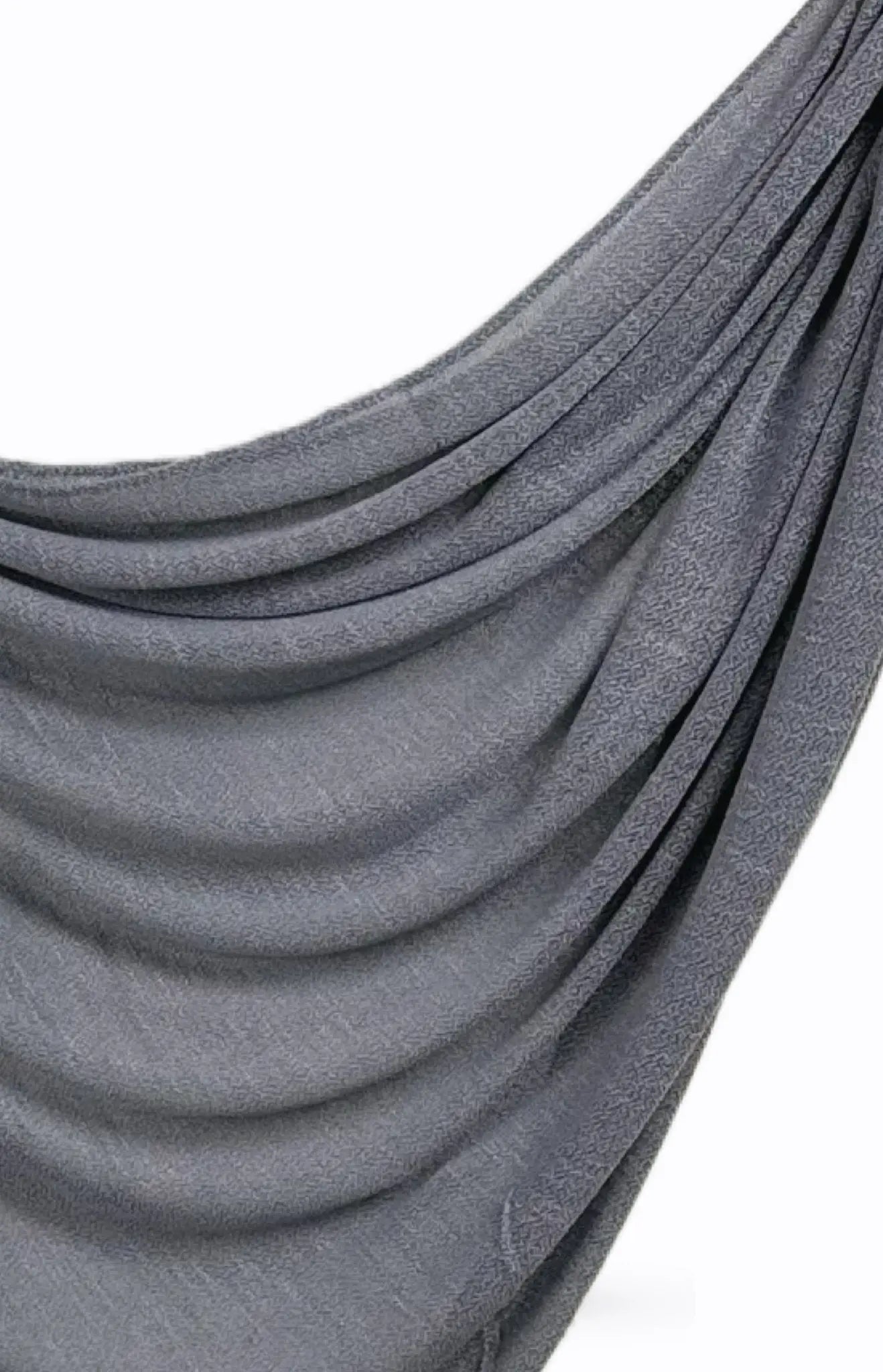 Dark Gray Textured Cotton Hijab - Modest Essence