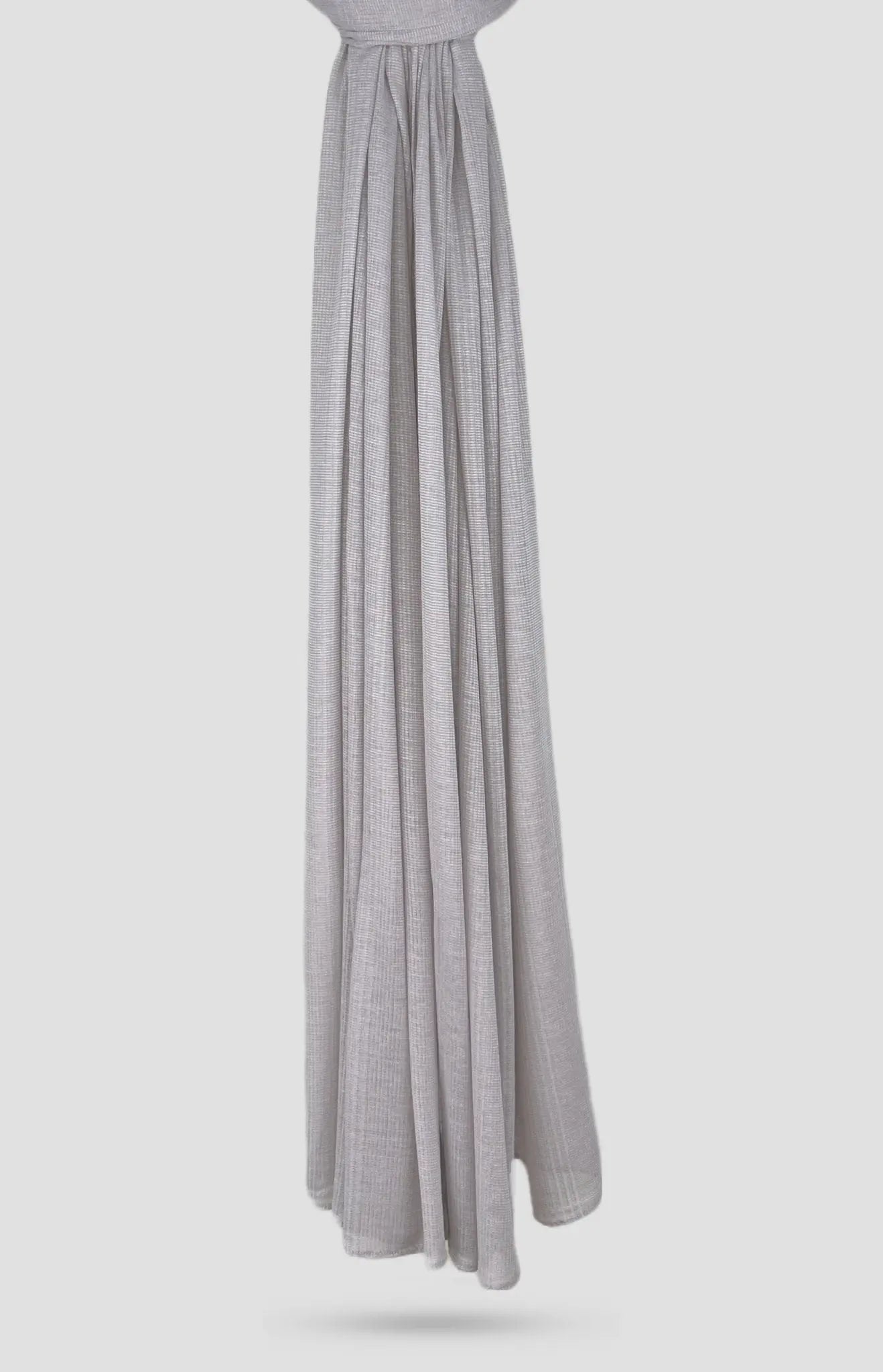 Gray Fine Striped Jersey Hijab - Modest Essence