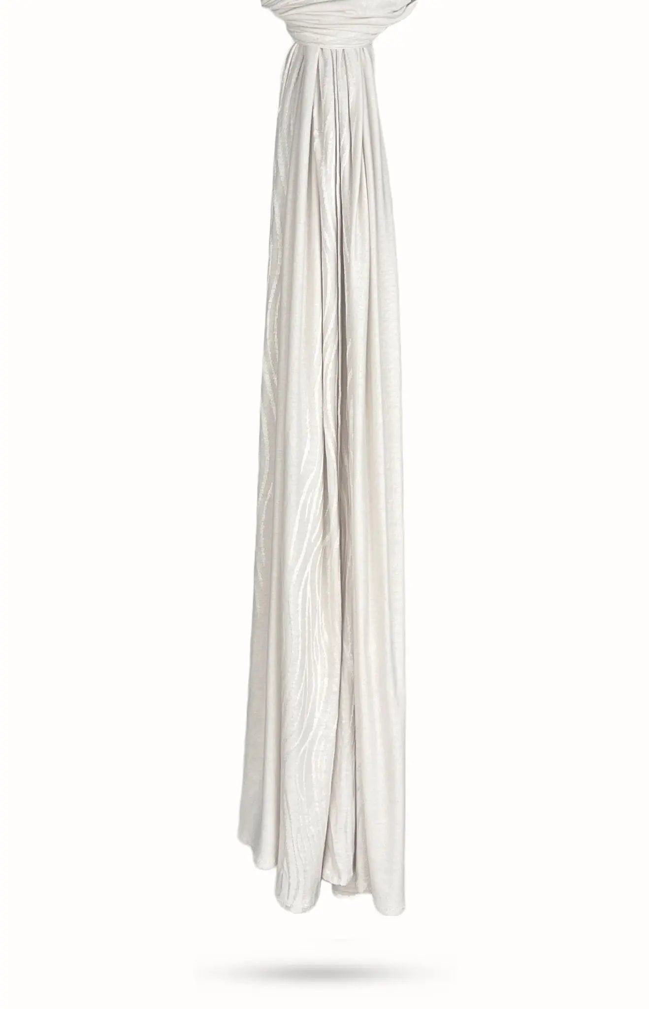 Ivory Patterned Jersey Hijab - Modest Essence