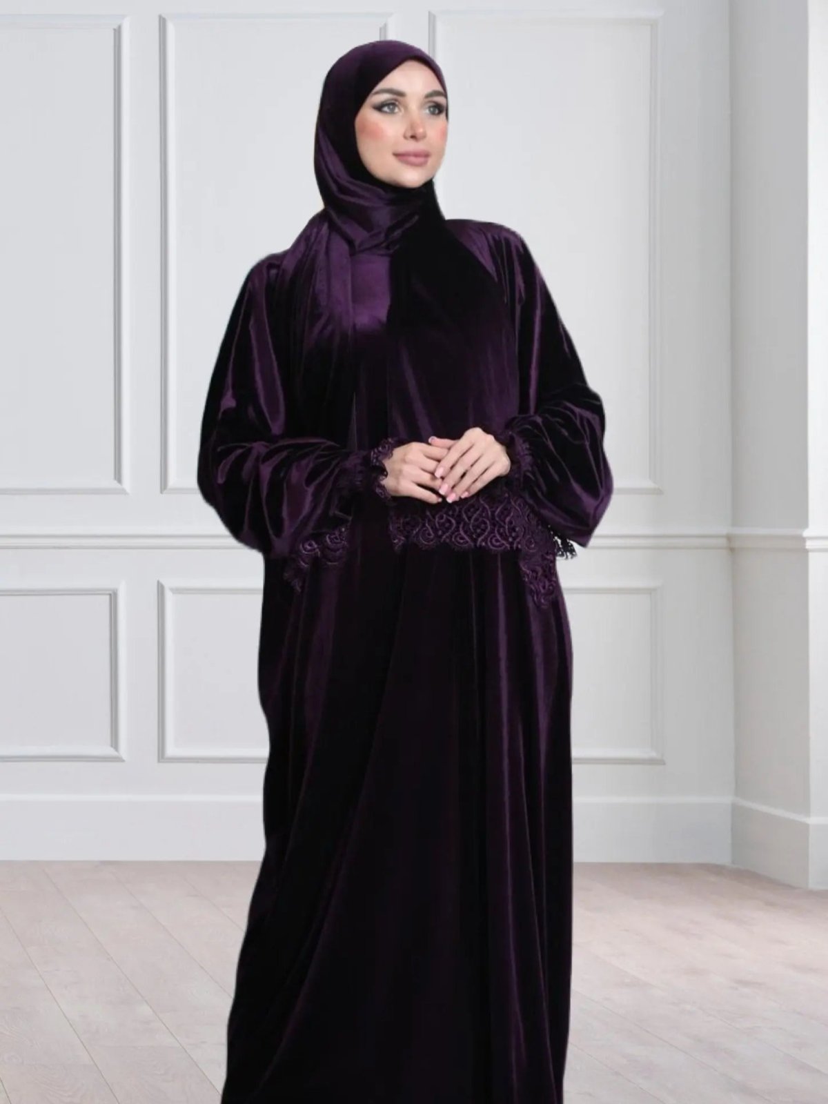 Luxury Velvet Prayer Set - Abaya - Modest Essence