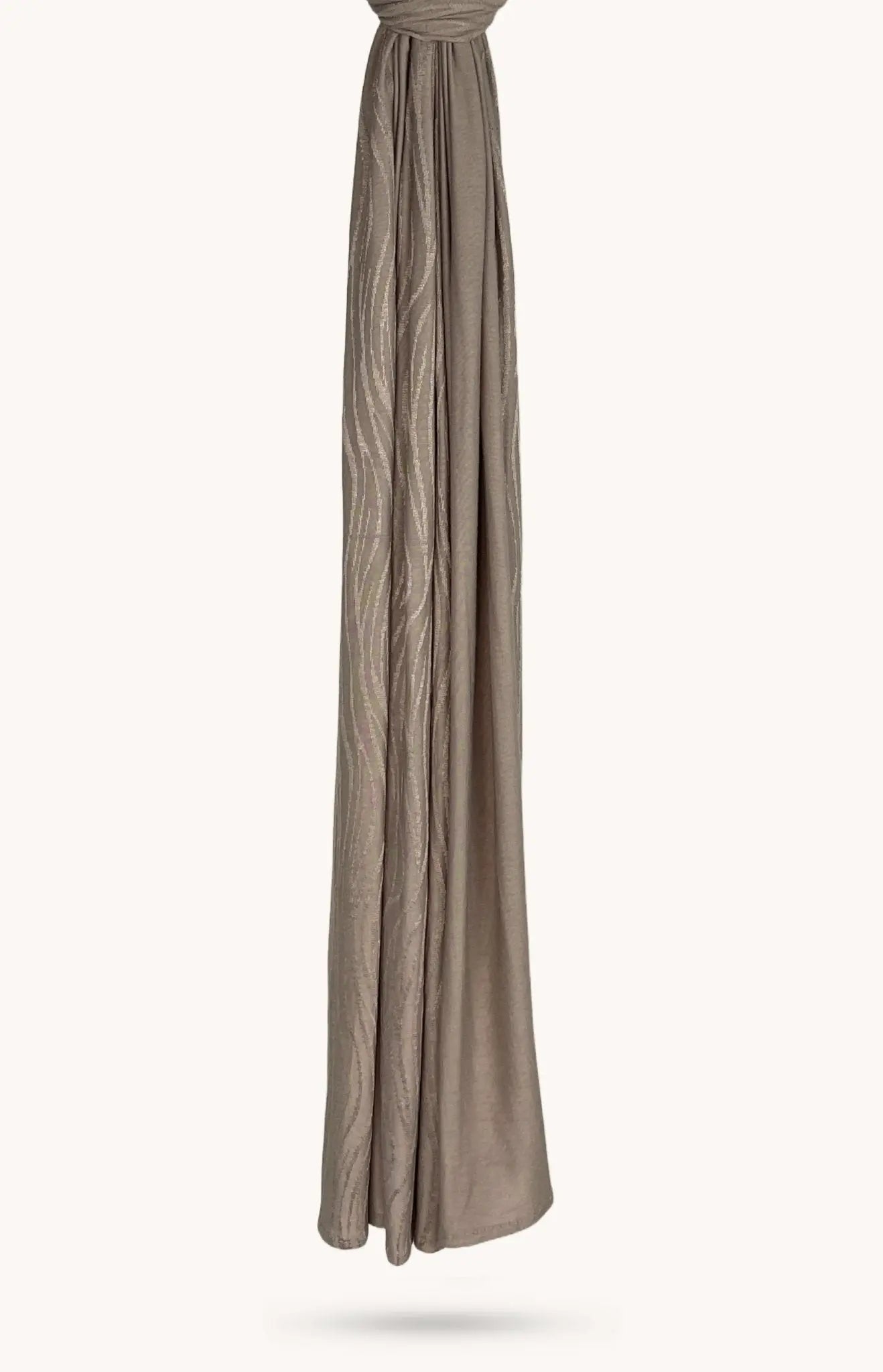Taupe Patterned Jersey Hijab - Modest Essence