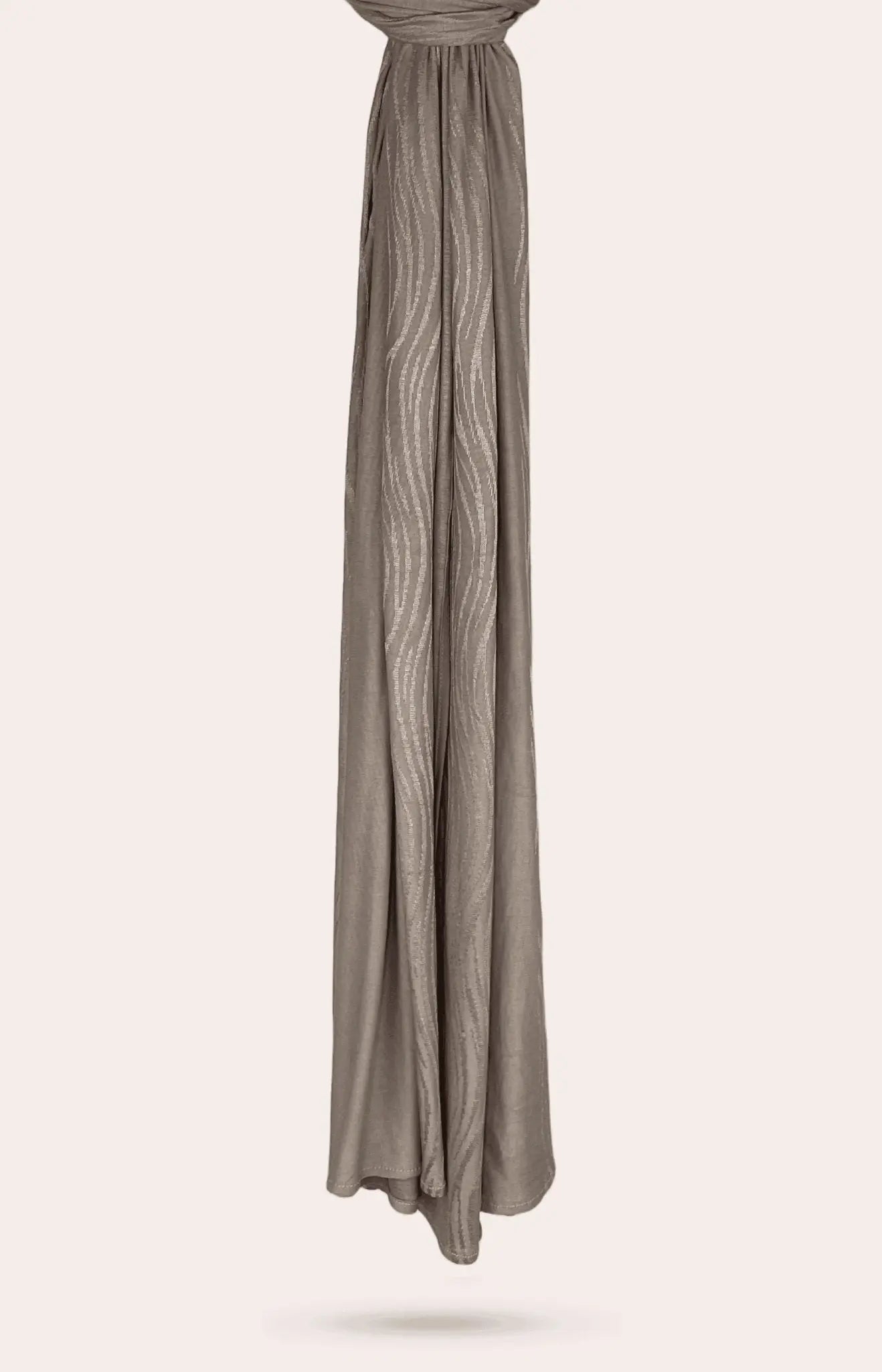 Wood Brown Patterned Jersey Hijab - Modest Essence
