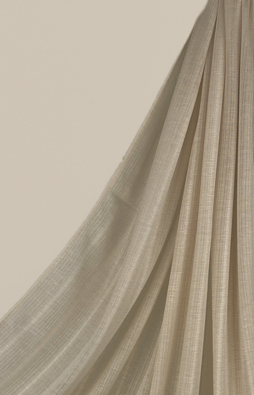 Fine Striped Jersey Hijab - Beige