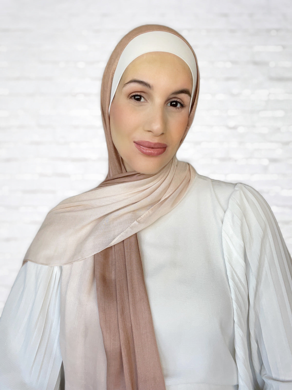 Modal Hijab | Ombre Hijabs - Latte & Beige