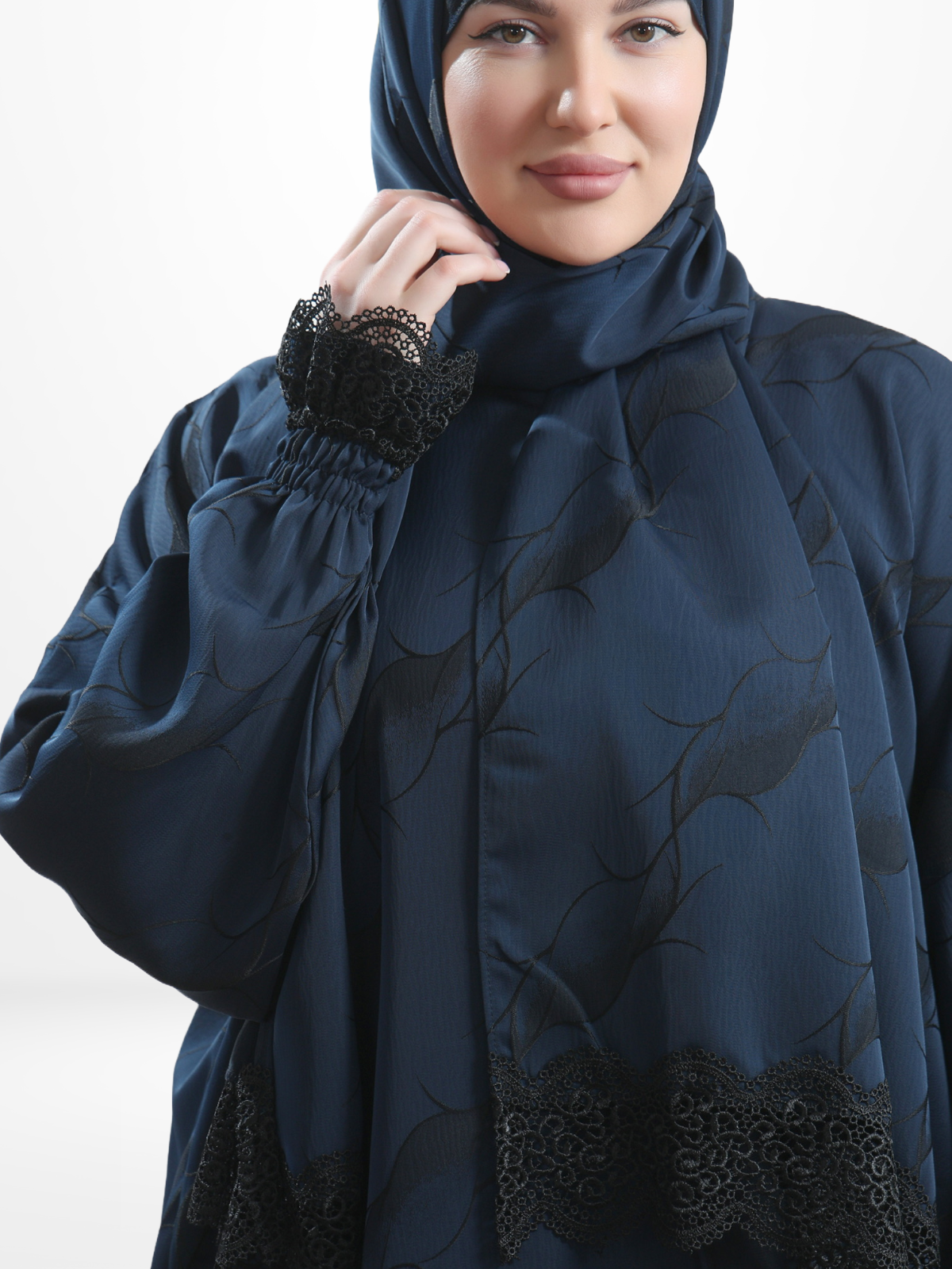 One-Piece Prayer Dress & Abaya with attached Hijab - Satin