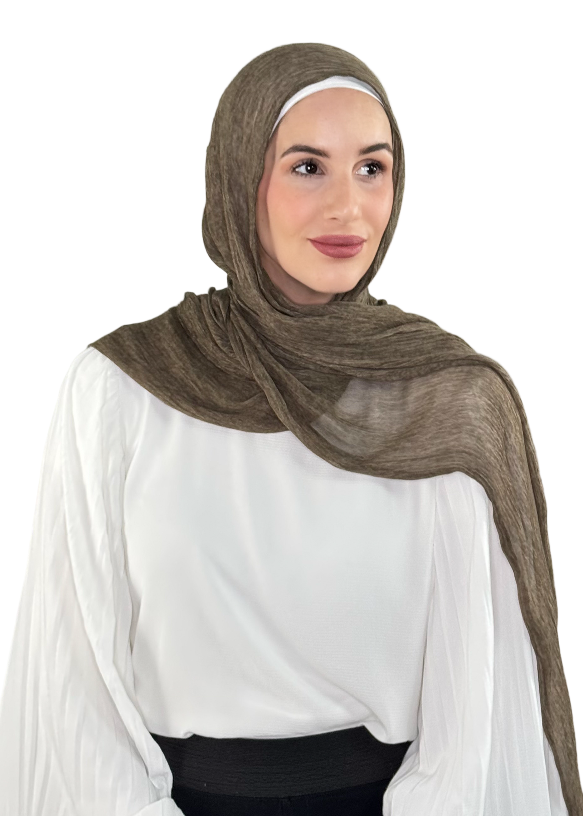 Crinkle Modal Hijab - Taupe