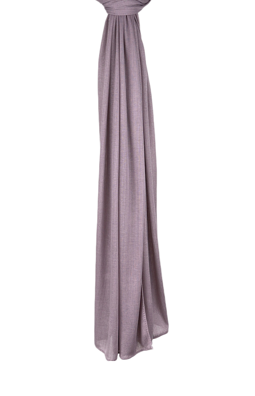 Fine Striped Jersey Hijab - Deep Taupe2