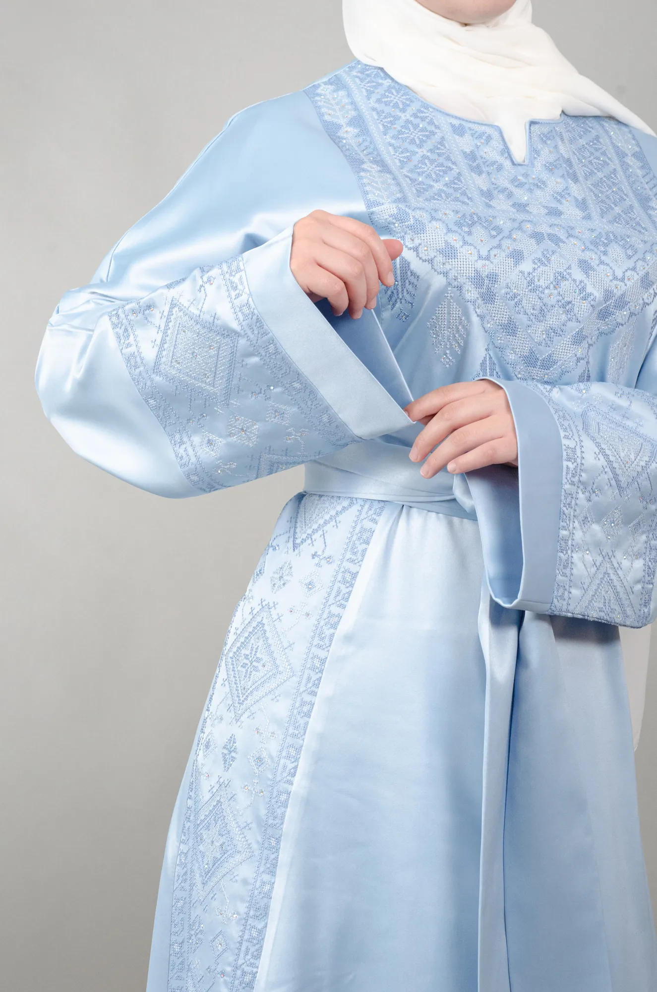 Tatreez Embroidery Thobe - Blue