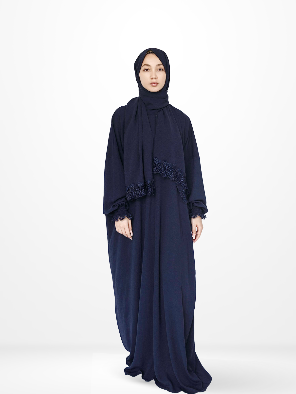 One-Piece Prayer Dress & Abaya with attached Hijab - Plain