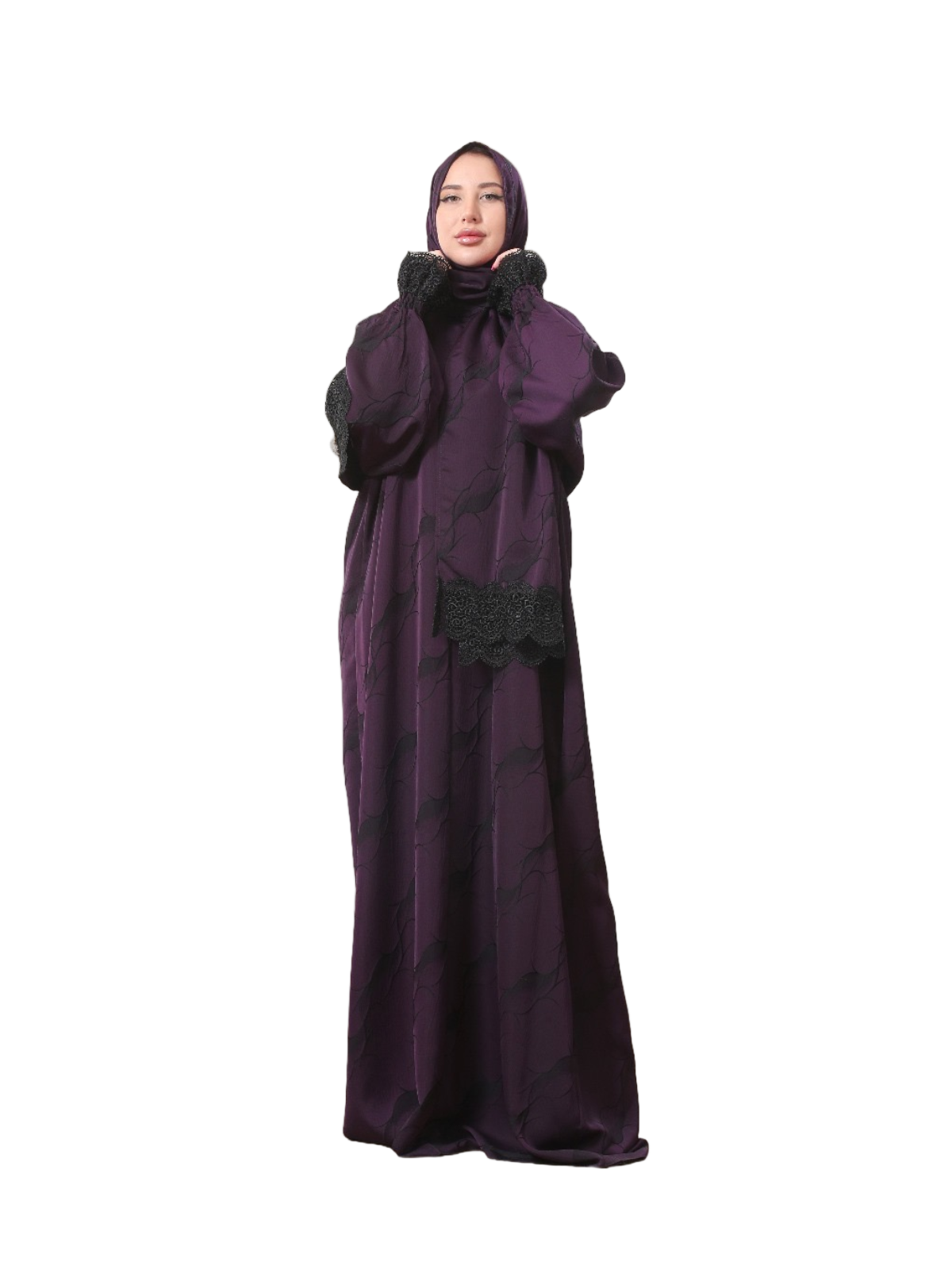Prayer Dress - Satin - eggplant