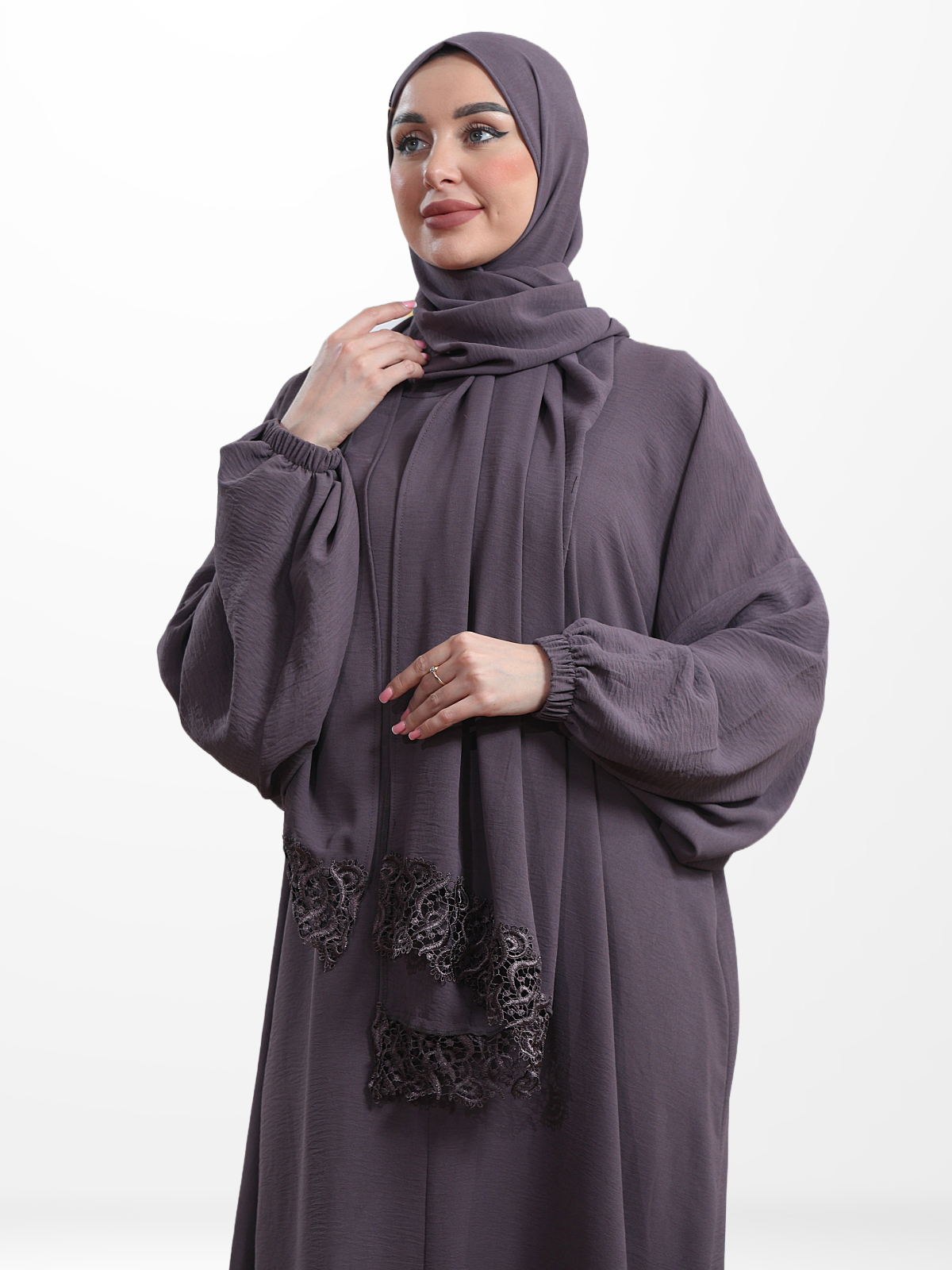 One-Piece Prayer Dress & Abaya with attached Hijab - Plain