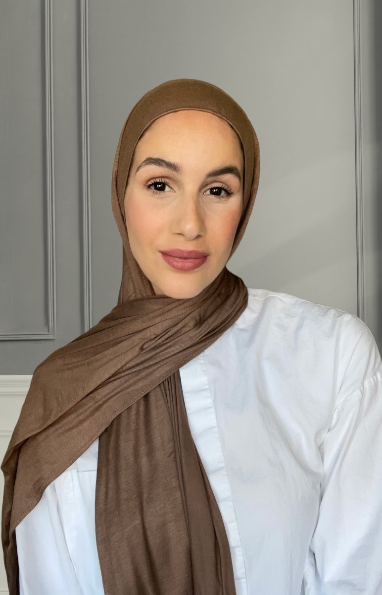 Matching Jersey Hijab Set - Hazelnut - Modest Essence