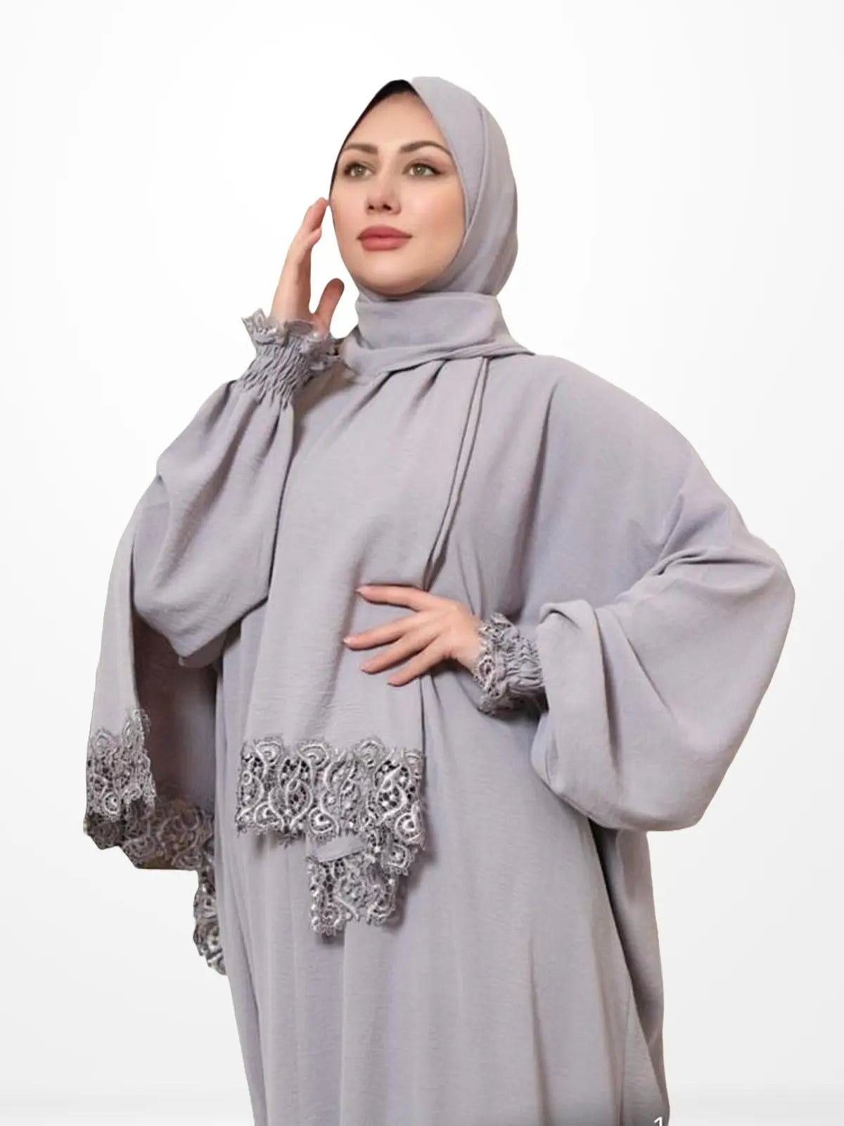 One - Piece Prayer Dress & Abaya with attached Hijab - Plain (Loose Fit) - Modest Essence