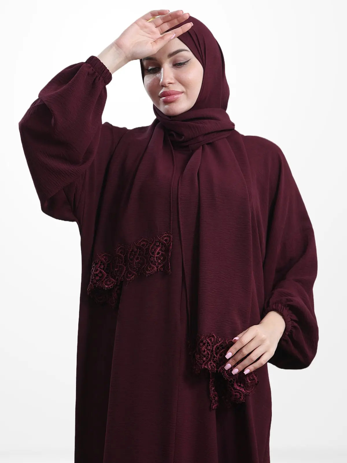 One - Piece Prayer Dress & Abaya with attached Hijab - Plain (Standard Fit) - Modest Essence