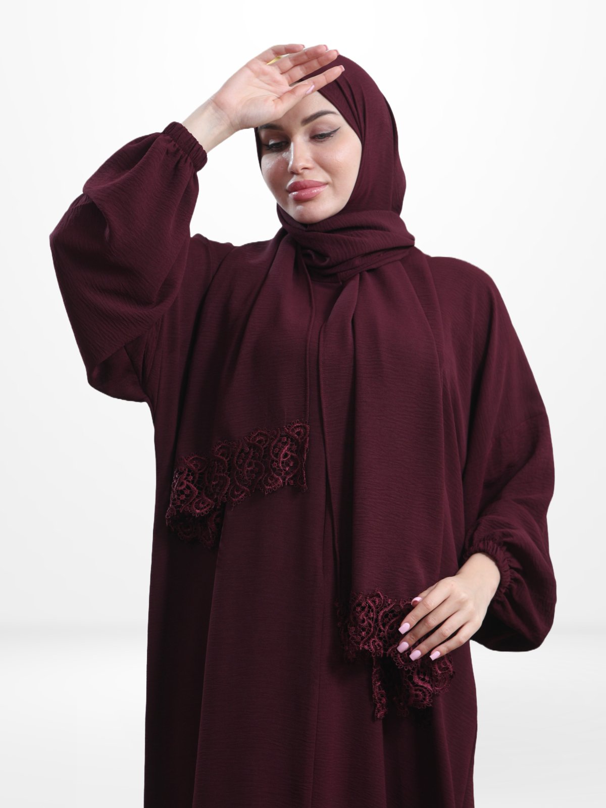 One - Piece Prayer Dress & Abaya with attached Hijab - Plain (Standard Size - Slim Fit) - Modest Essence