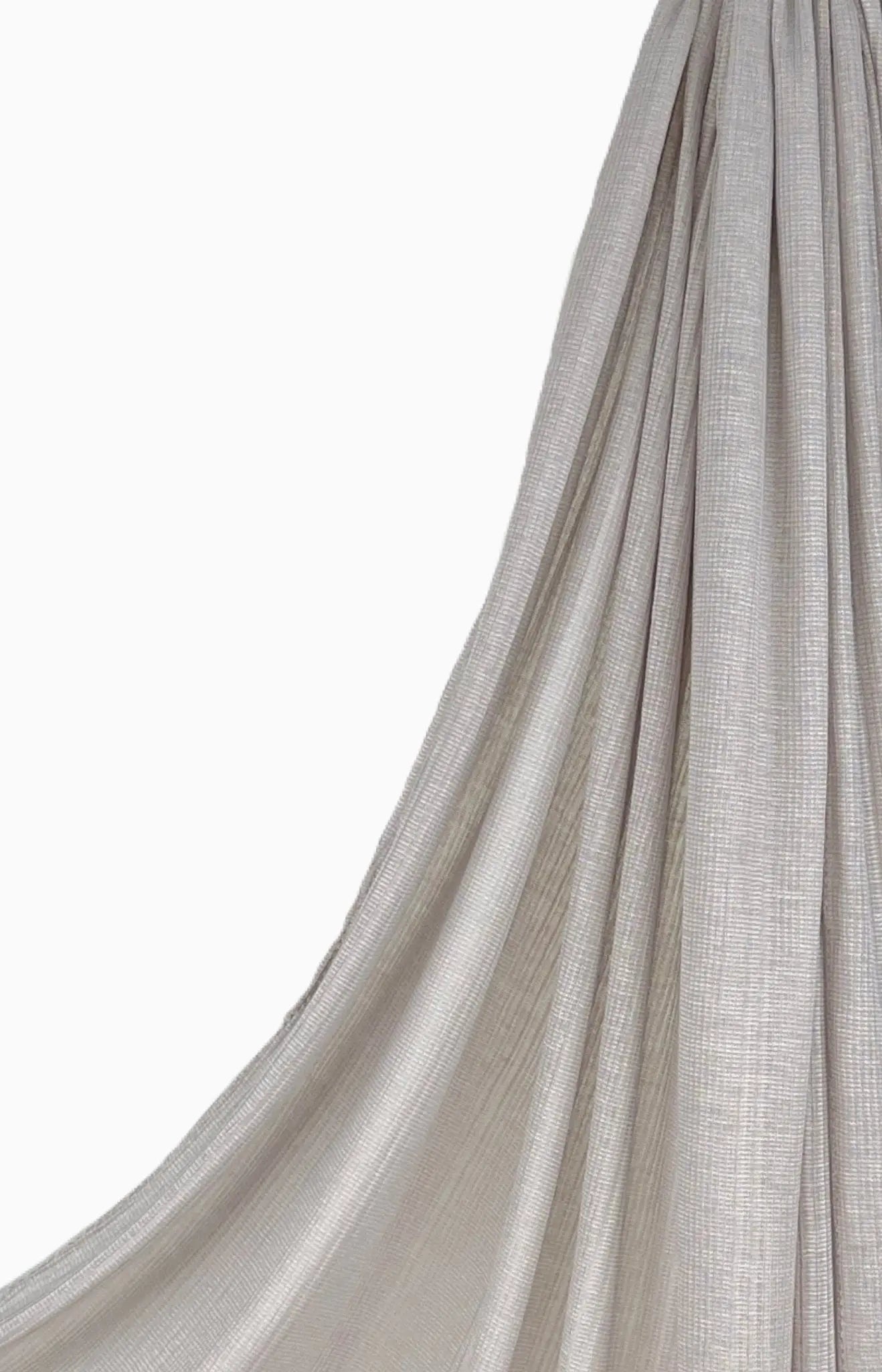 Fine Striped Jersey Hijab - Greige3