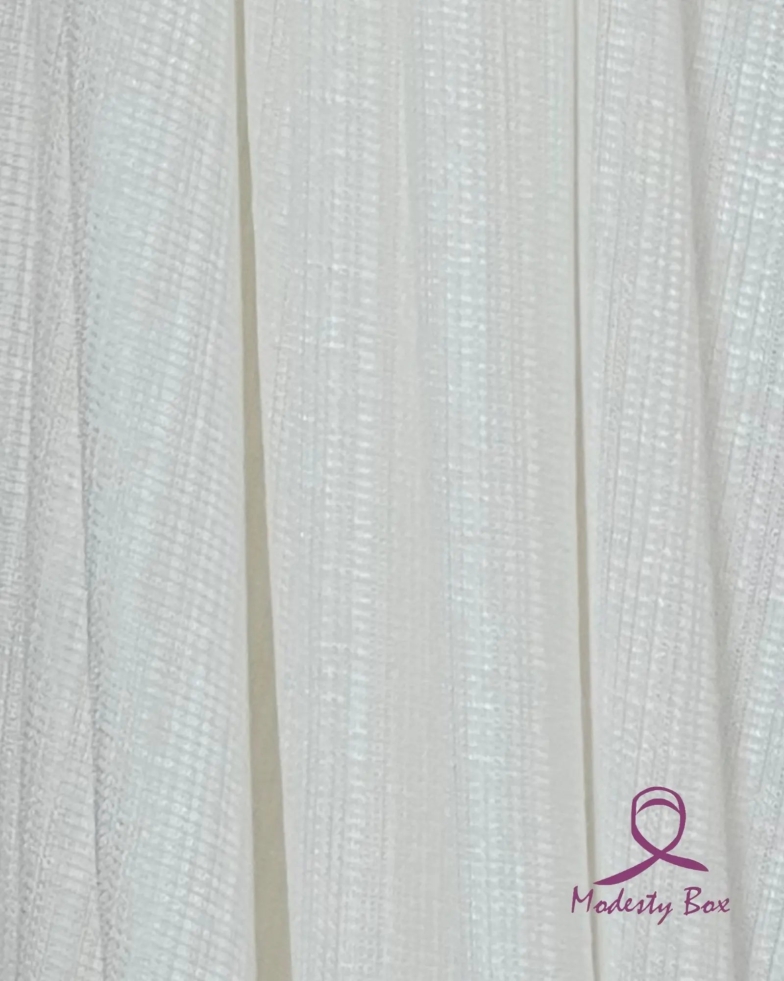 Fine Striped Jersey Hijab - Off-white2