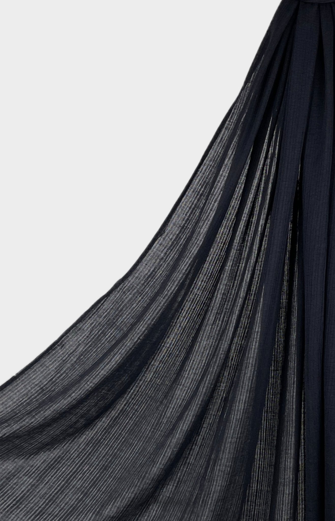 Black Fine Striped Jersey Hijab - Modesty Box