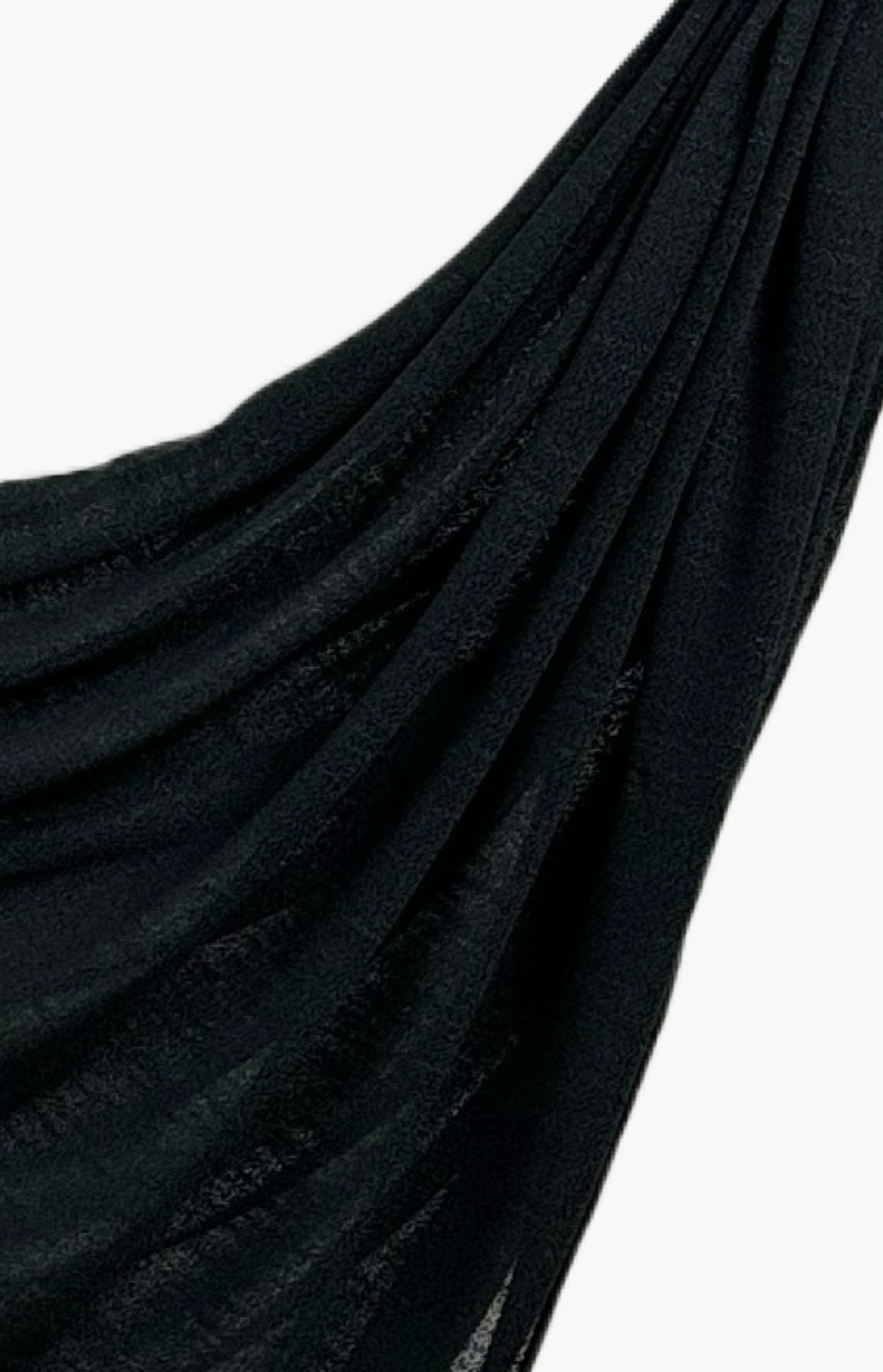 Black Textured Cotton Hijab - Modesty Box