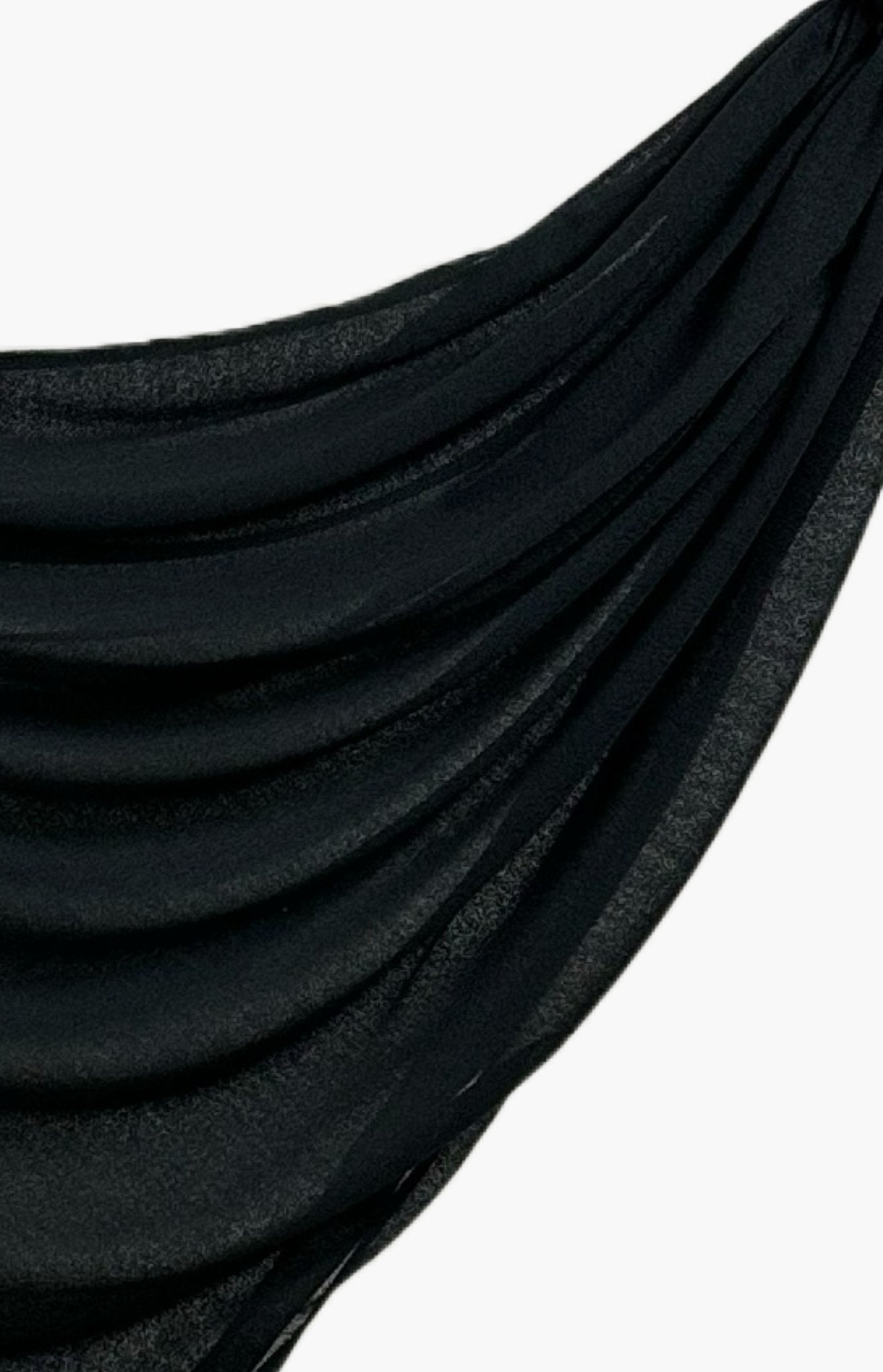 Black Turkish Cotton Hijab - Modesty Box