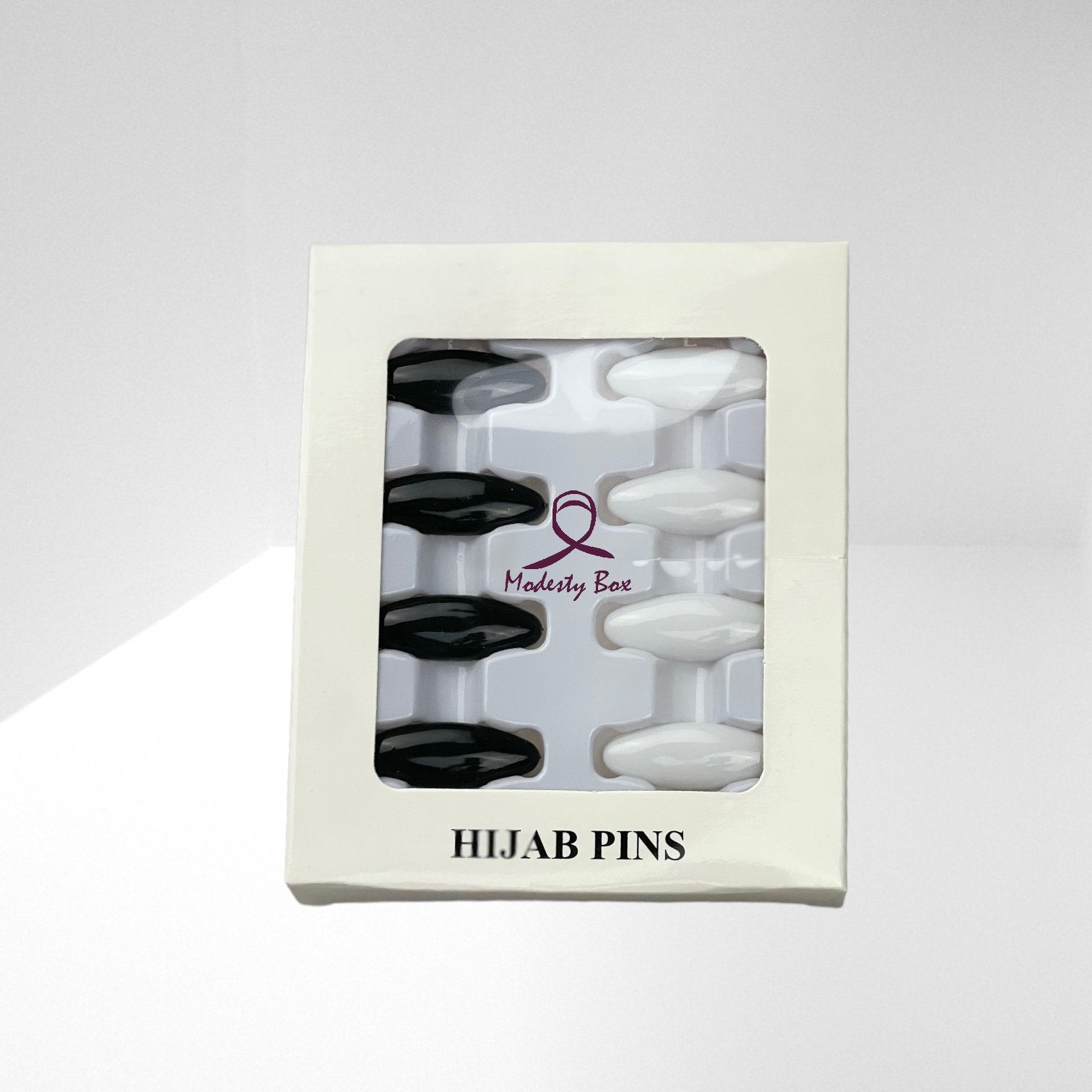 Black & White Hijab Pins - Modesty Box