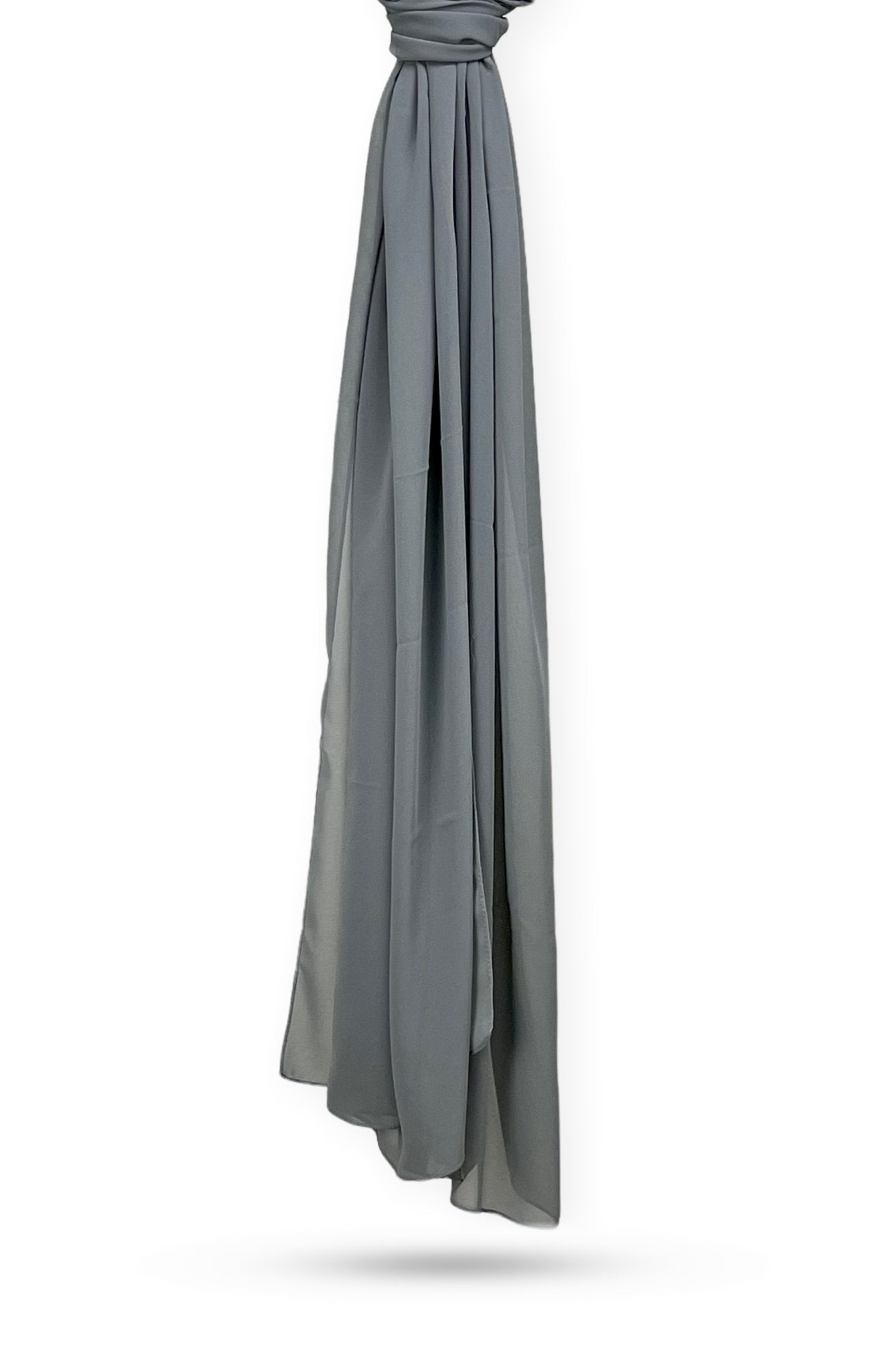 Charcoal Gray Chiffon Hijab - Modesty Box