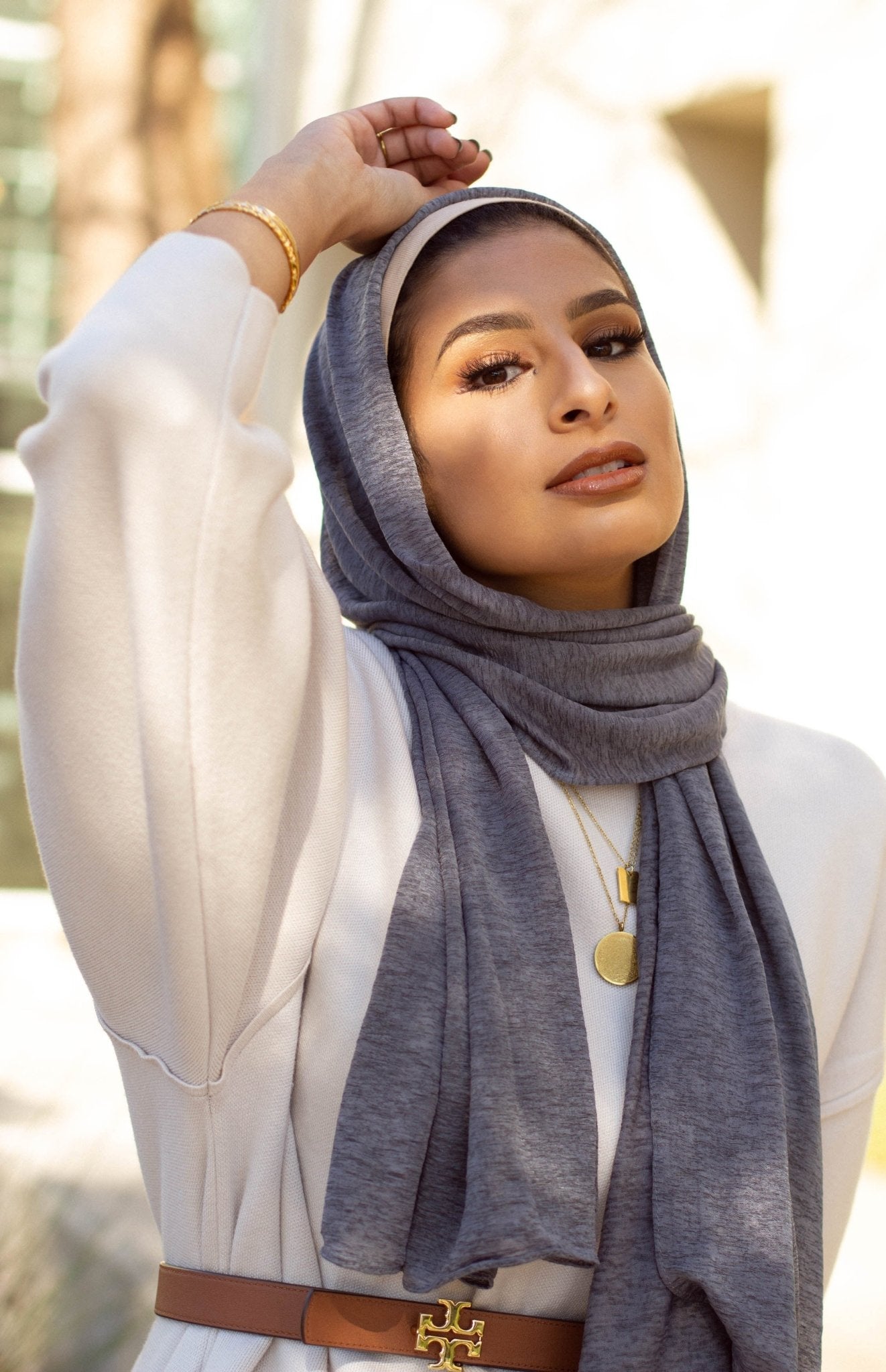 Charcoal Gray Royal Cashmere Hijab - Modesty Box