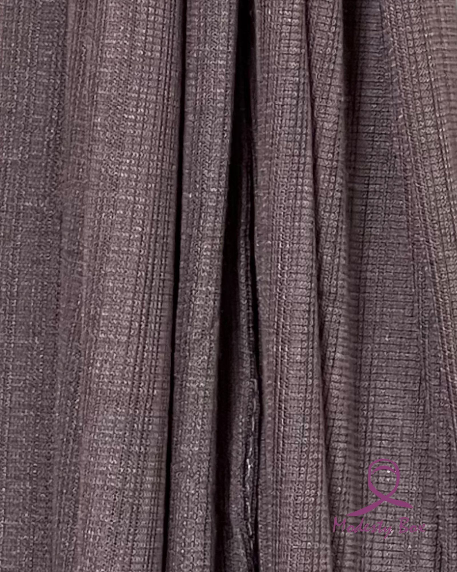 Dark Brown Fine Striped Jersey Hijab - Modesty Box