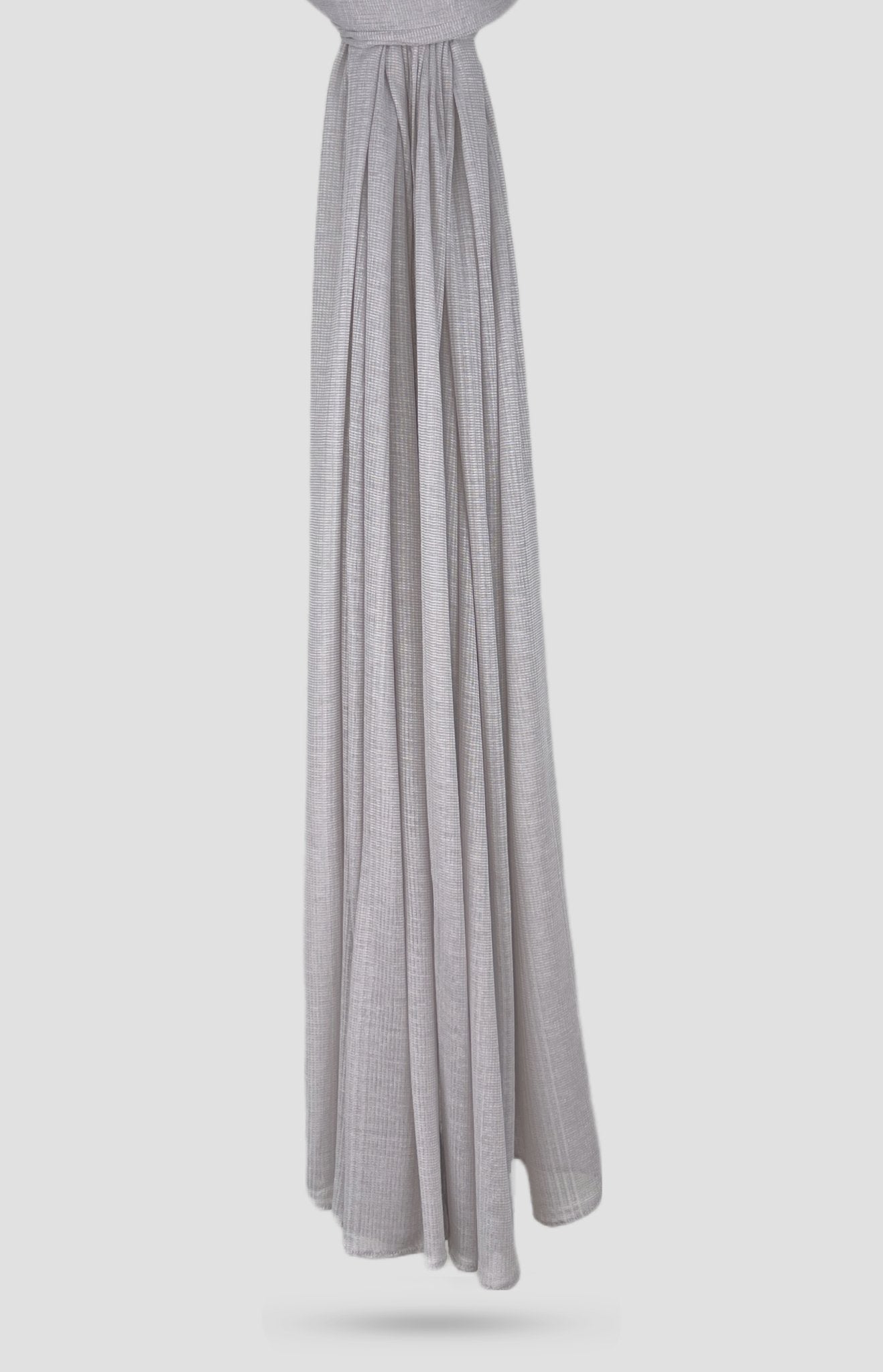 Gray Fine Striped Jersey Hijab - Modesty Box