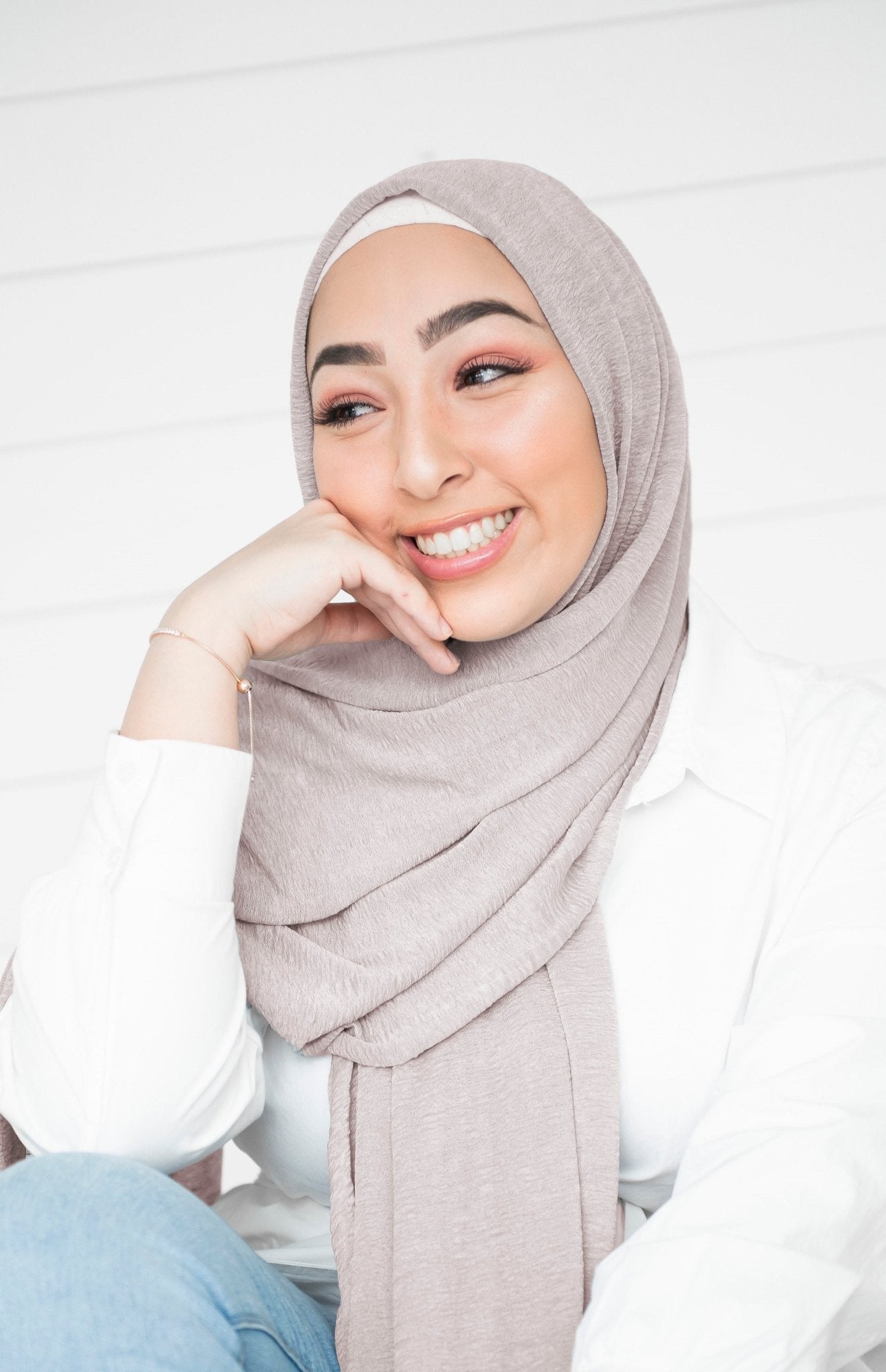 Greige Royal Cashmere Hijab - Modesty Box