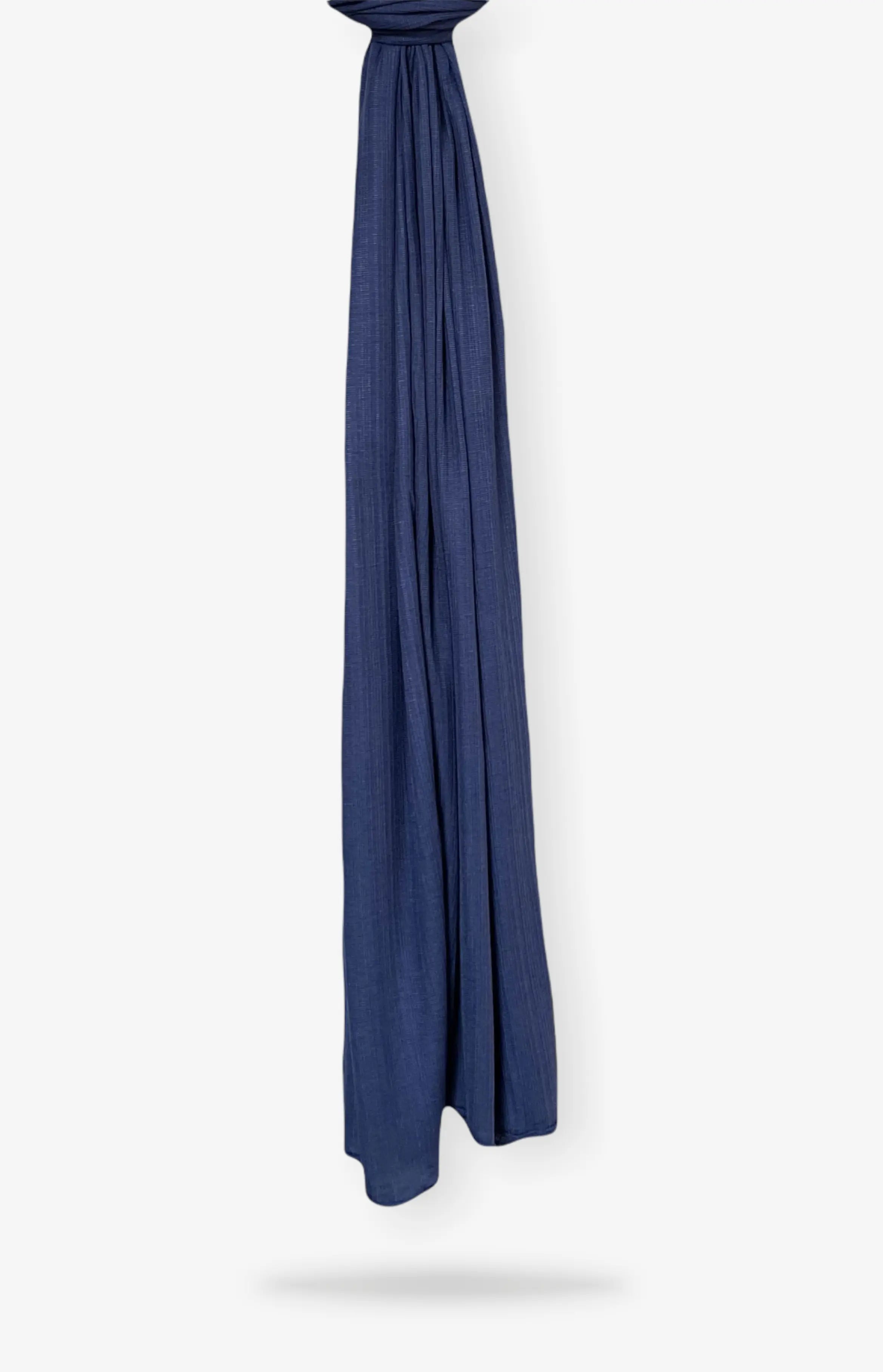 Navy Blue Fine Striped Jersey Hijab