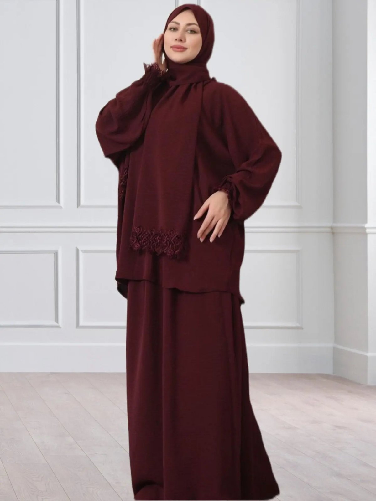 Luxury Plain Two Piece Prayer Set - Modest Essence